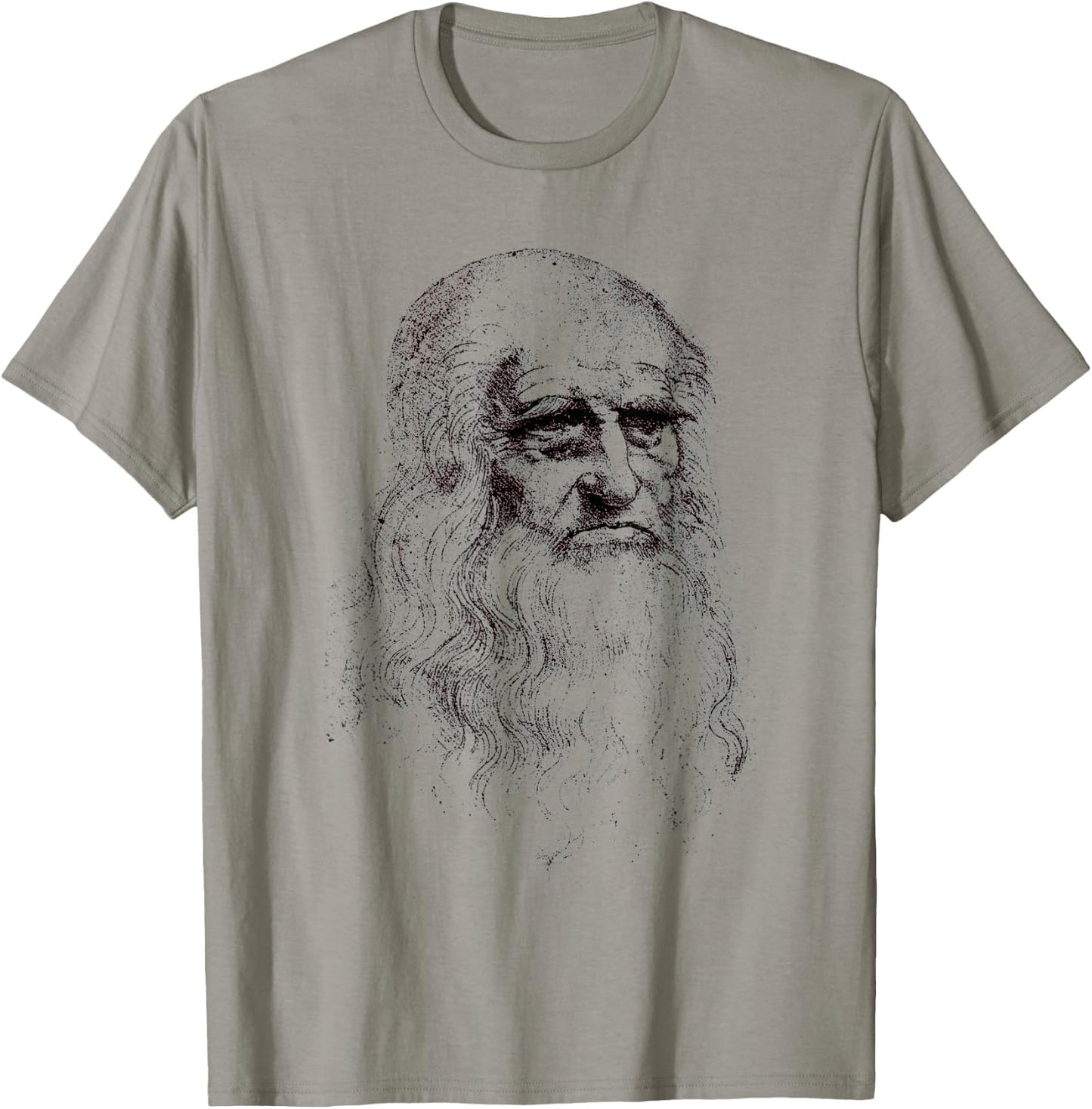 Leonardo Da Vinci portrait Davinci Science Art T-Shirt - T-Shirt | Sand