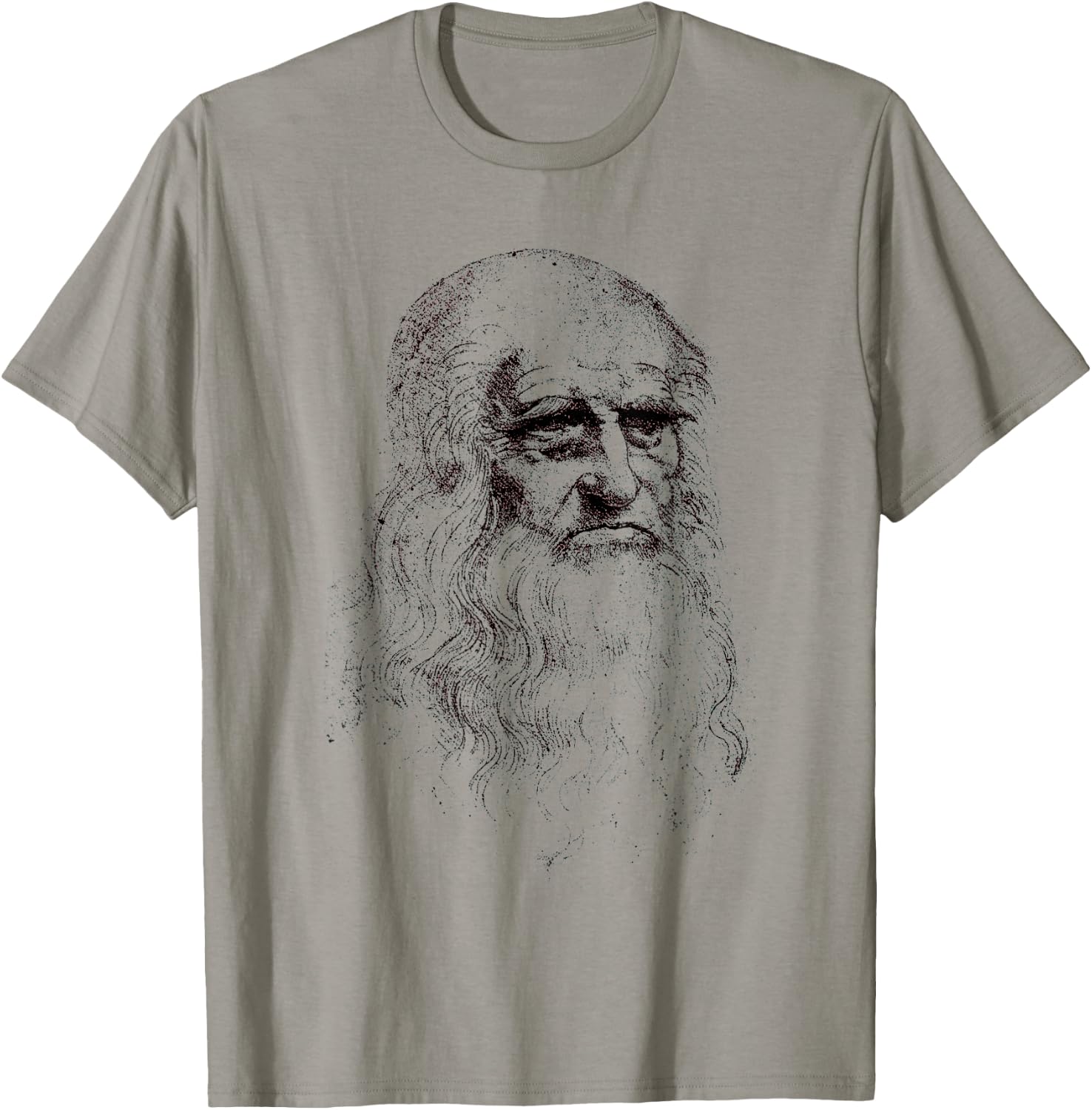 Leonardo Da Vinci portrait Davinci Science Art T-Shirt - T-Shirt | Sand