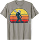 Funny Sasquatch Lax Bigfoot Lacrosse Vintage 80s Sunset T-Shirt - T-Shirt | Sand
