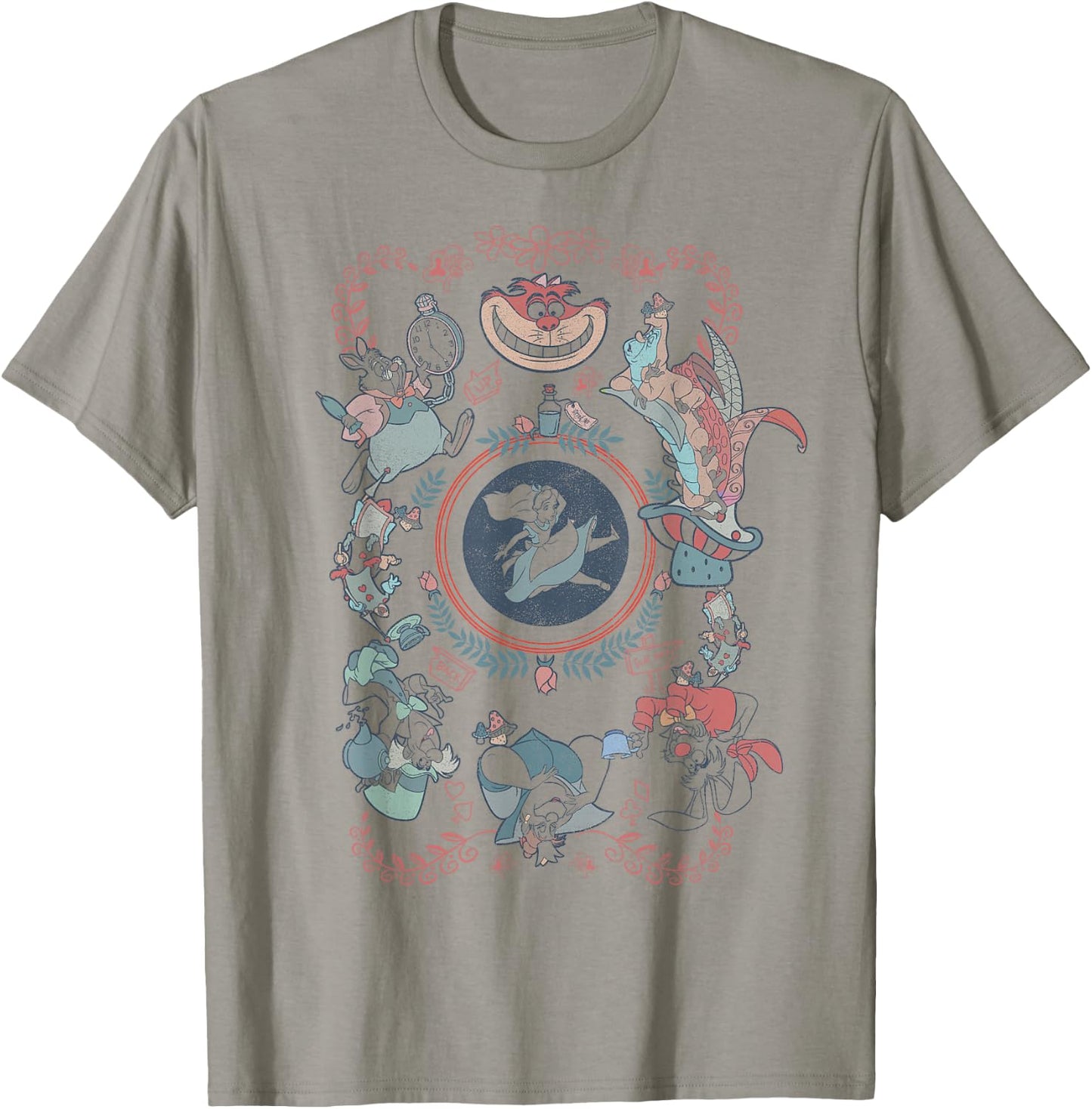 Disney Alice in Wonderland Card Style Mashup T-Shirt - T-Shirt | Sand