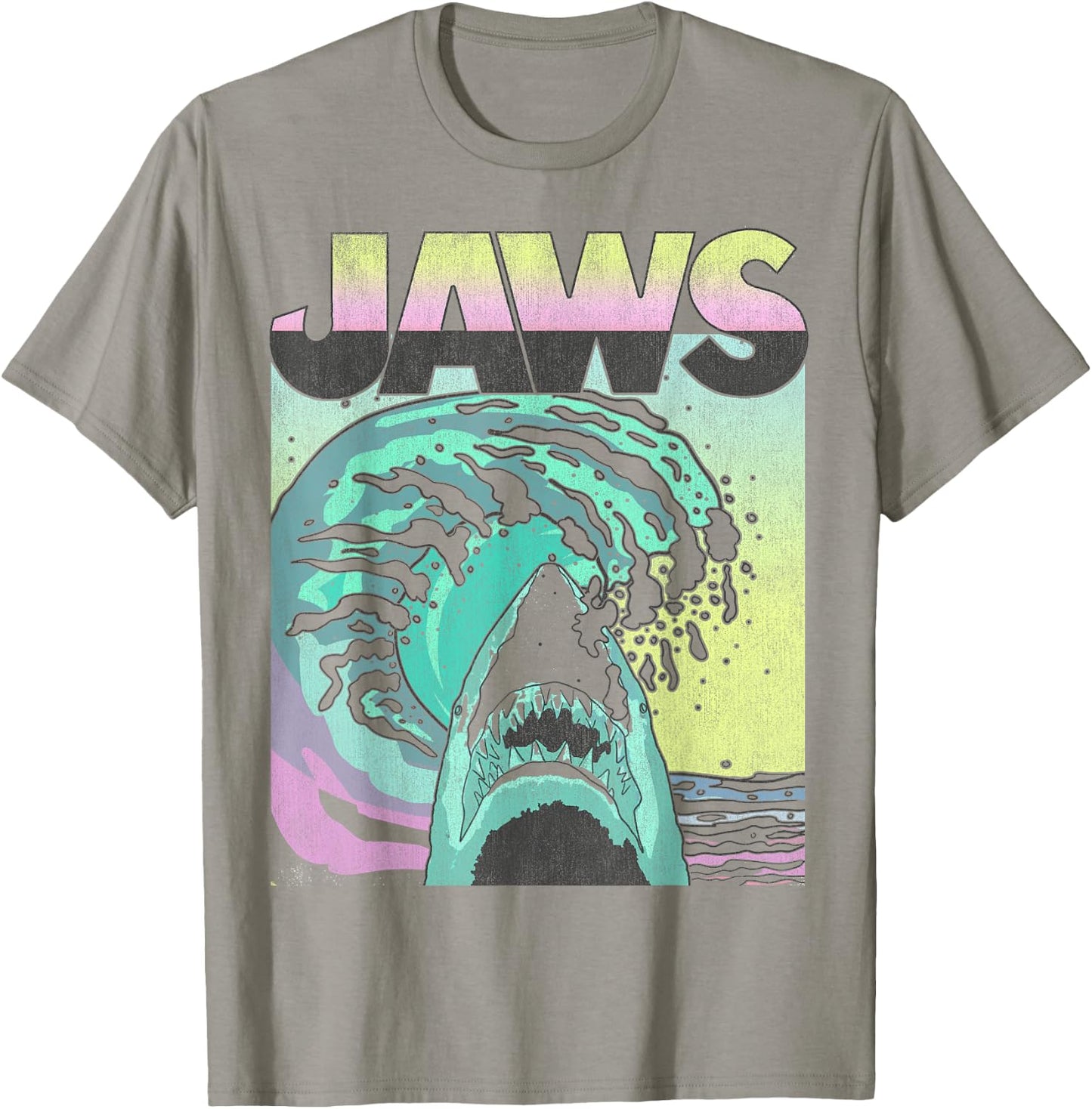 Jaws Retro Wave Poster T-Shirt - T-Shirt | Sand