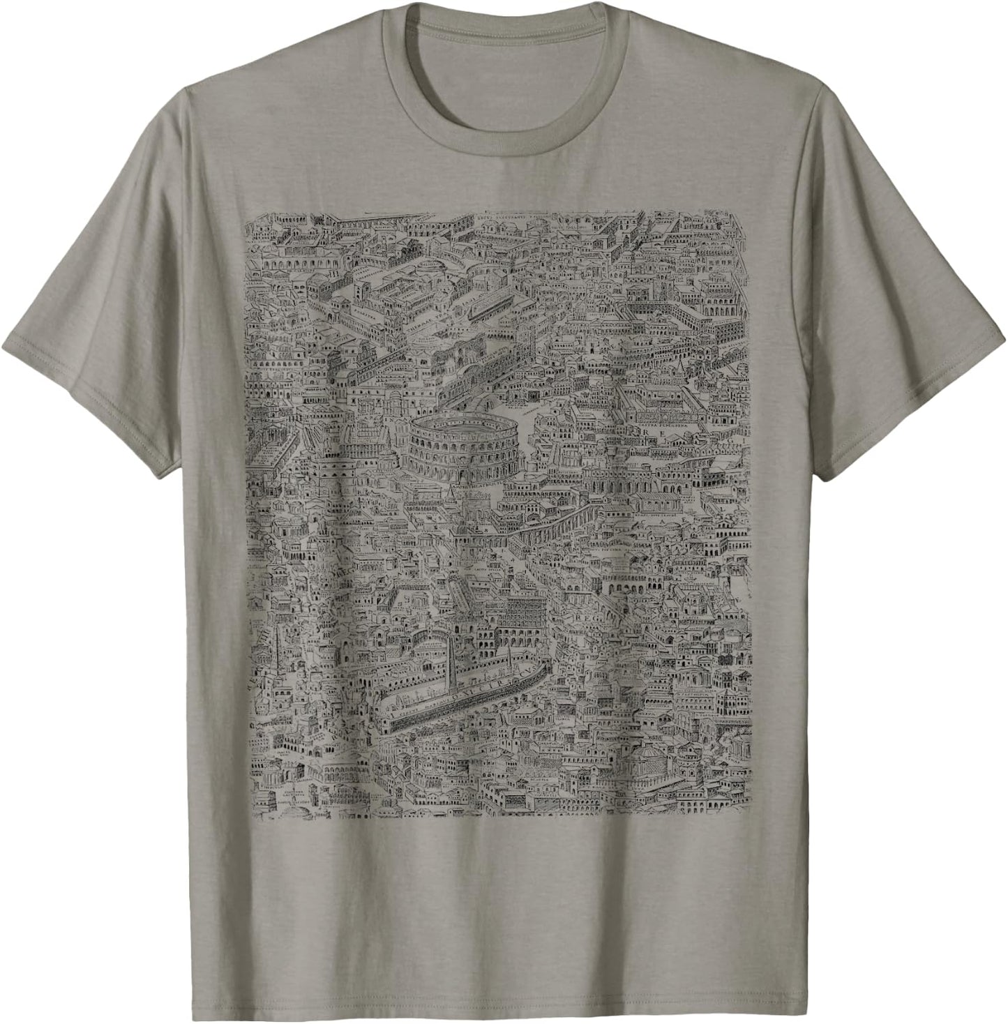 Old Rome Map Roads T-Shirt - T-Shirt | Sand