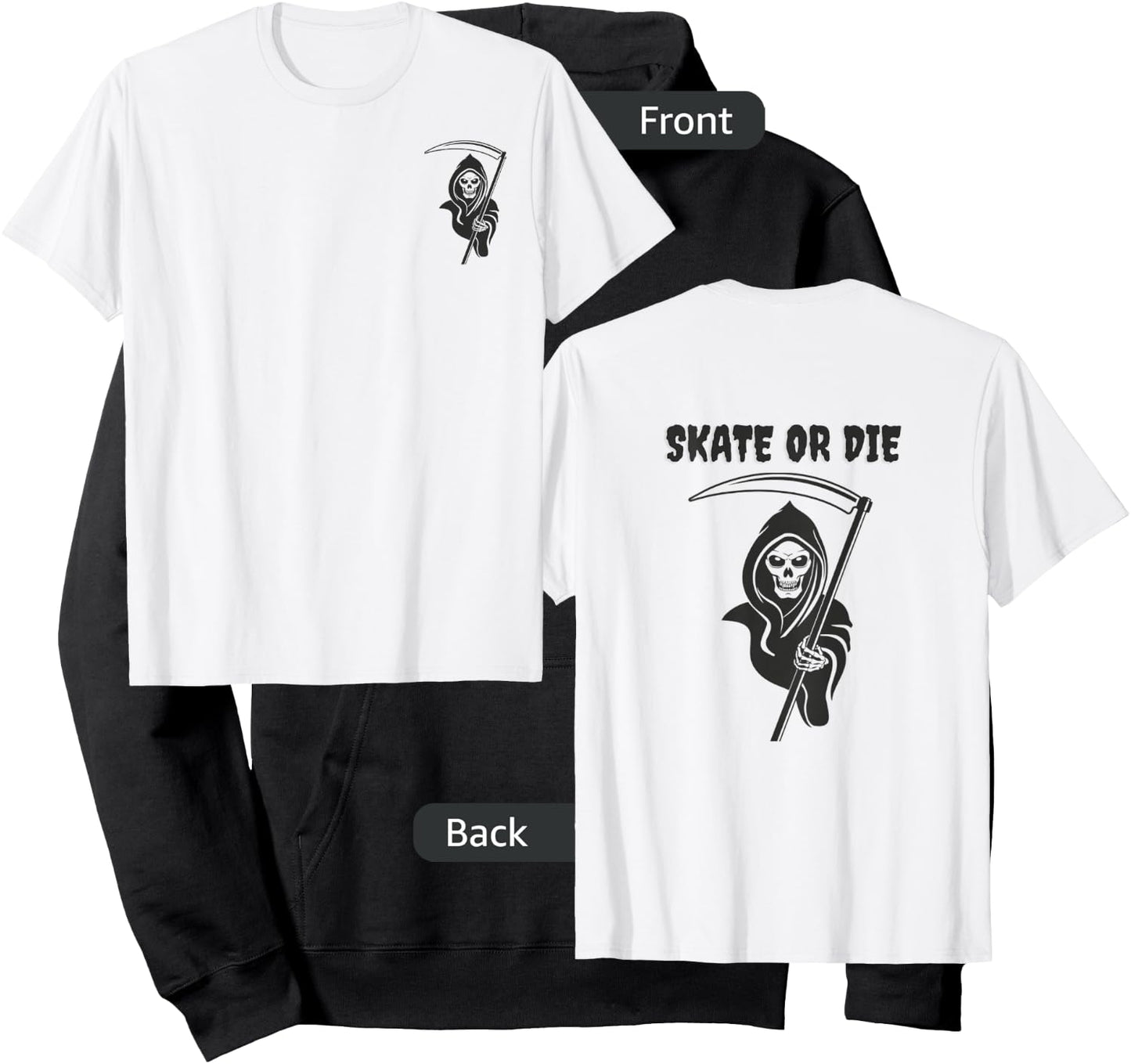 Skate or die reaper Hoodie - Hoodie | Black