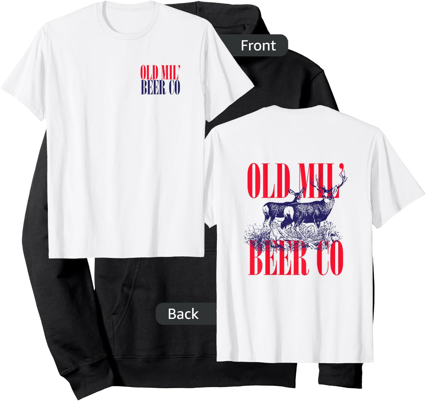 Old Milwaukee Beer Co Deer Hoodie - Hoodie | Black