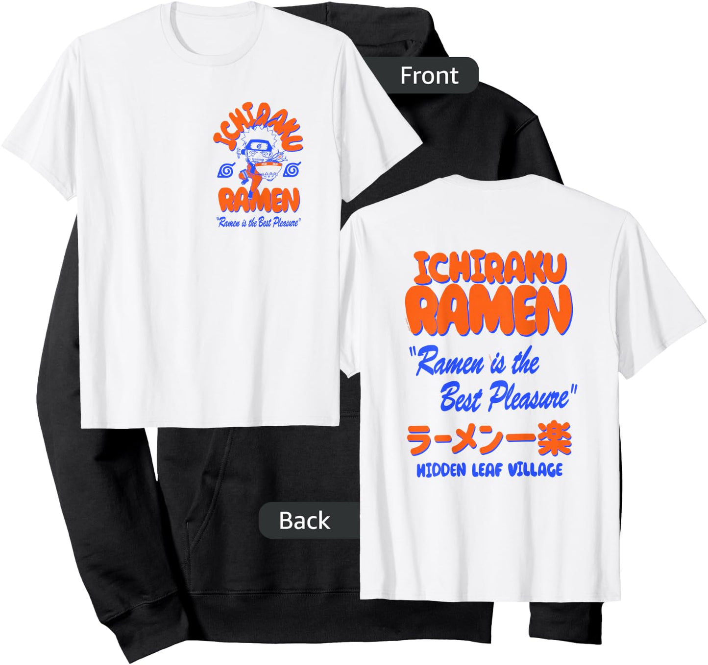 Naruto Shippuden Ichiraku Ramen Front Back Anime Hoodie - Hoodie | Black