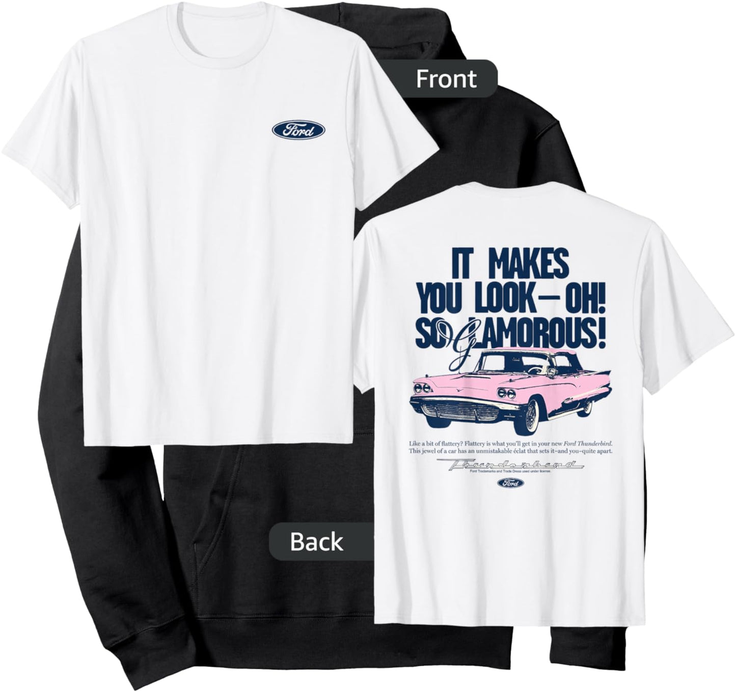 Ford - Thunderbird 1959 It Makes You Look Oh So Glamorous Hoodie - Hoodie | Black