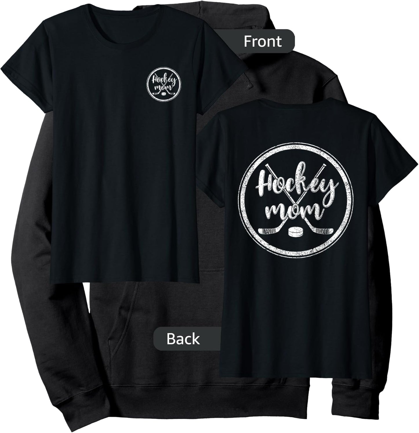 Hockey Mom Winter Sports Ice Hockey Goalie Mommy Hoodie - Hoodie | Black