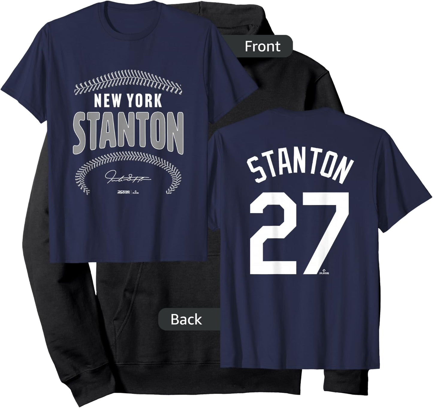 Giancarlo Stanton New York Name & Number (Front & Back) Hoodie - Hoodie | Black