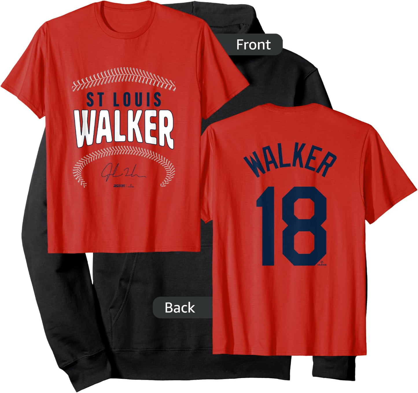 Jordan Walker St. Louis Baseball Name & Number (Front&Back) Hoodie - Hoodie | Black