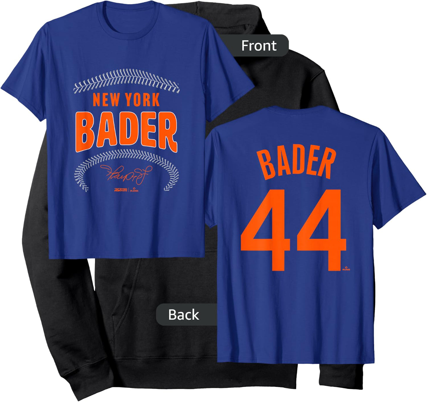 Harrison Bader New York Name & Number (Front & Back) Hoodie - Hoodie | Black