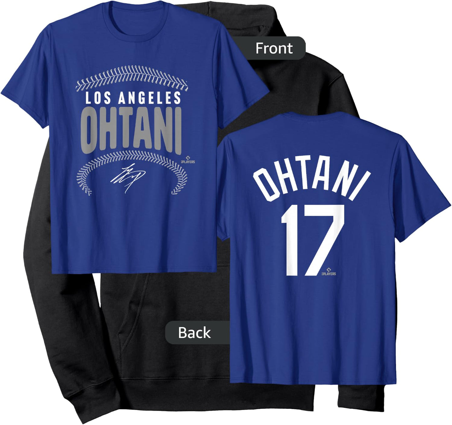 Shohei Ohtani Los Angeles Name & Number (Front & Back) MLBPA Hoodie - Hoodie | Black