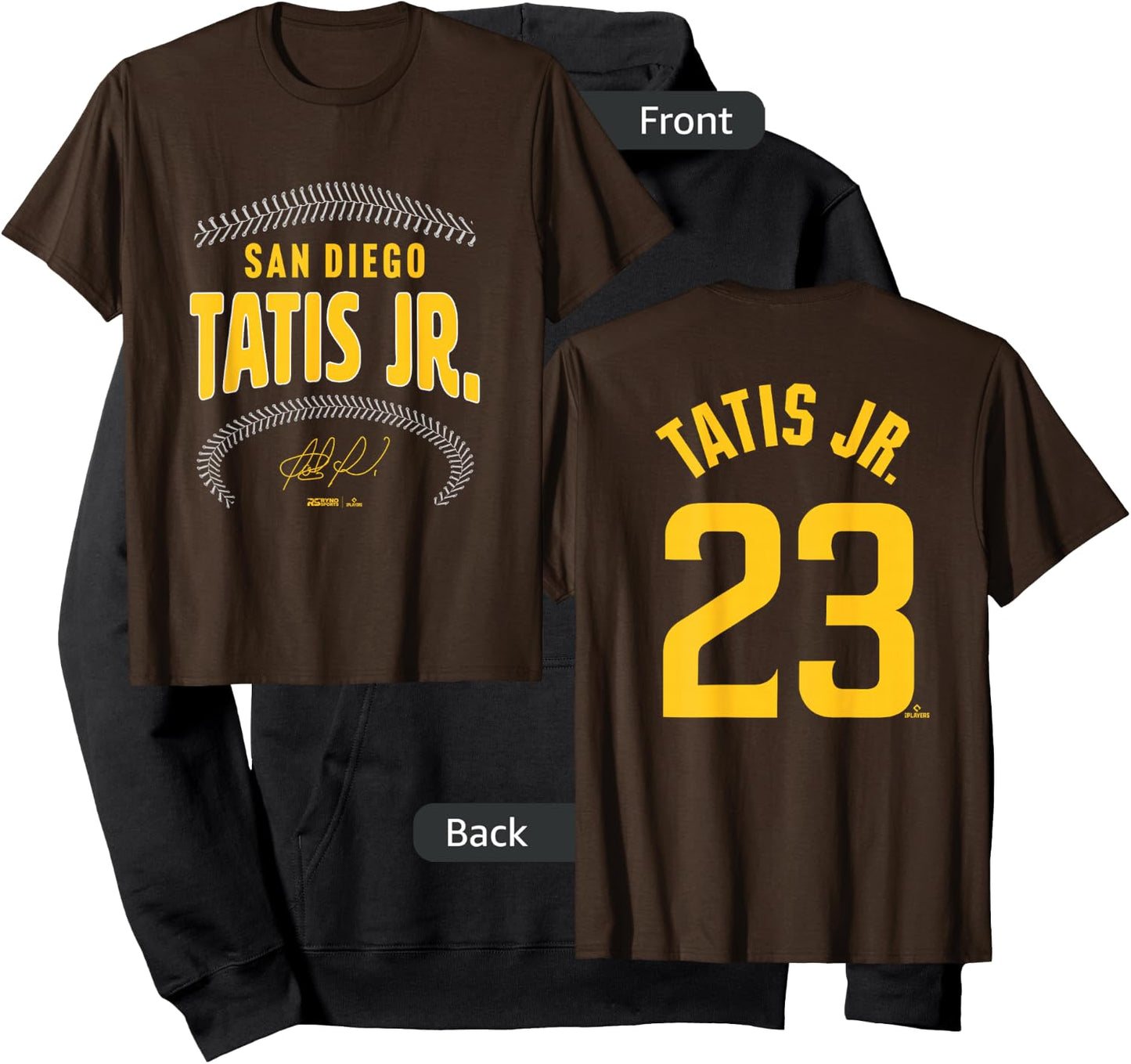 Fernando Tatis Jr. San Diego Name & Number (Front & Back) Hoodie - Hoodie | Black