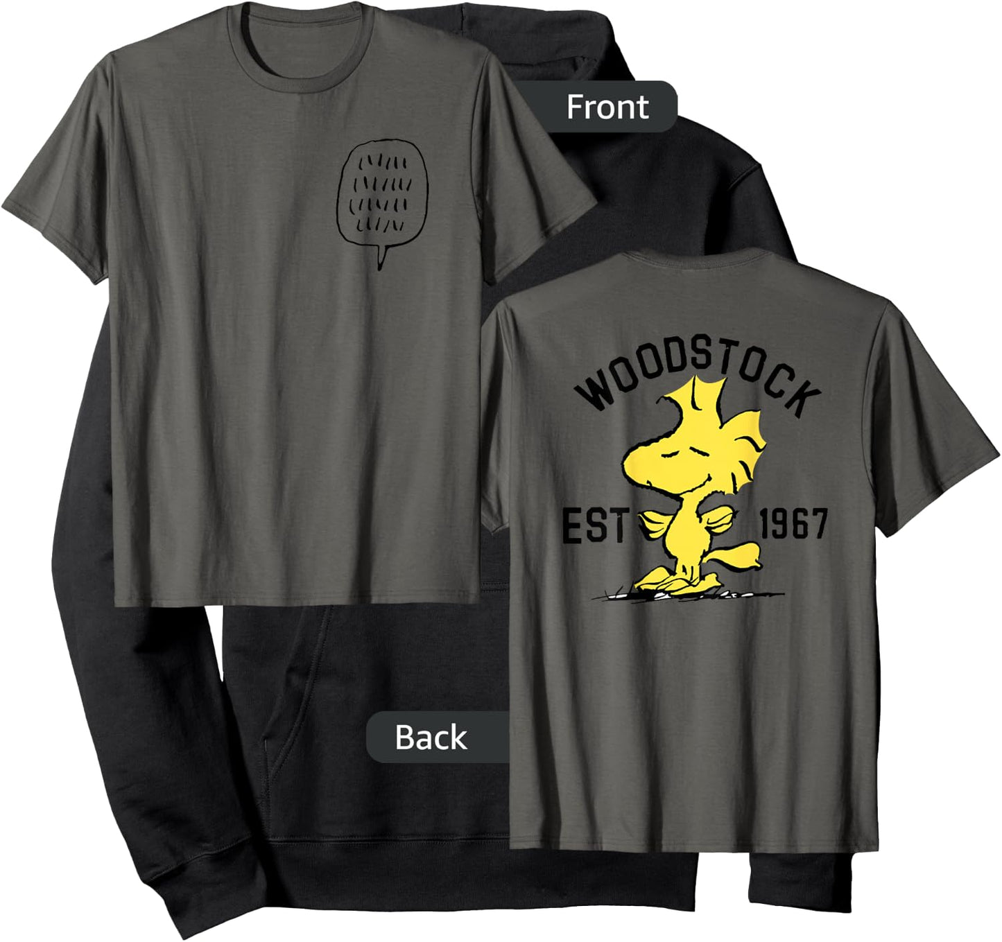 Peanuts Woodstock Talking Hoodie - Hoodie | Black