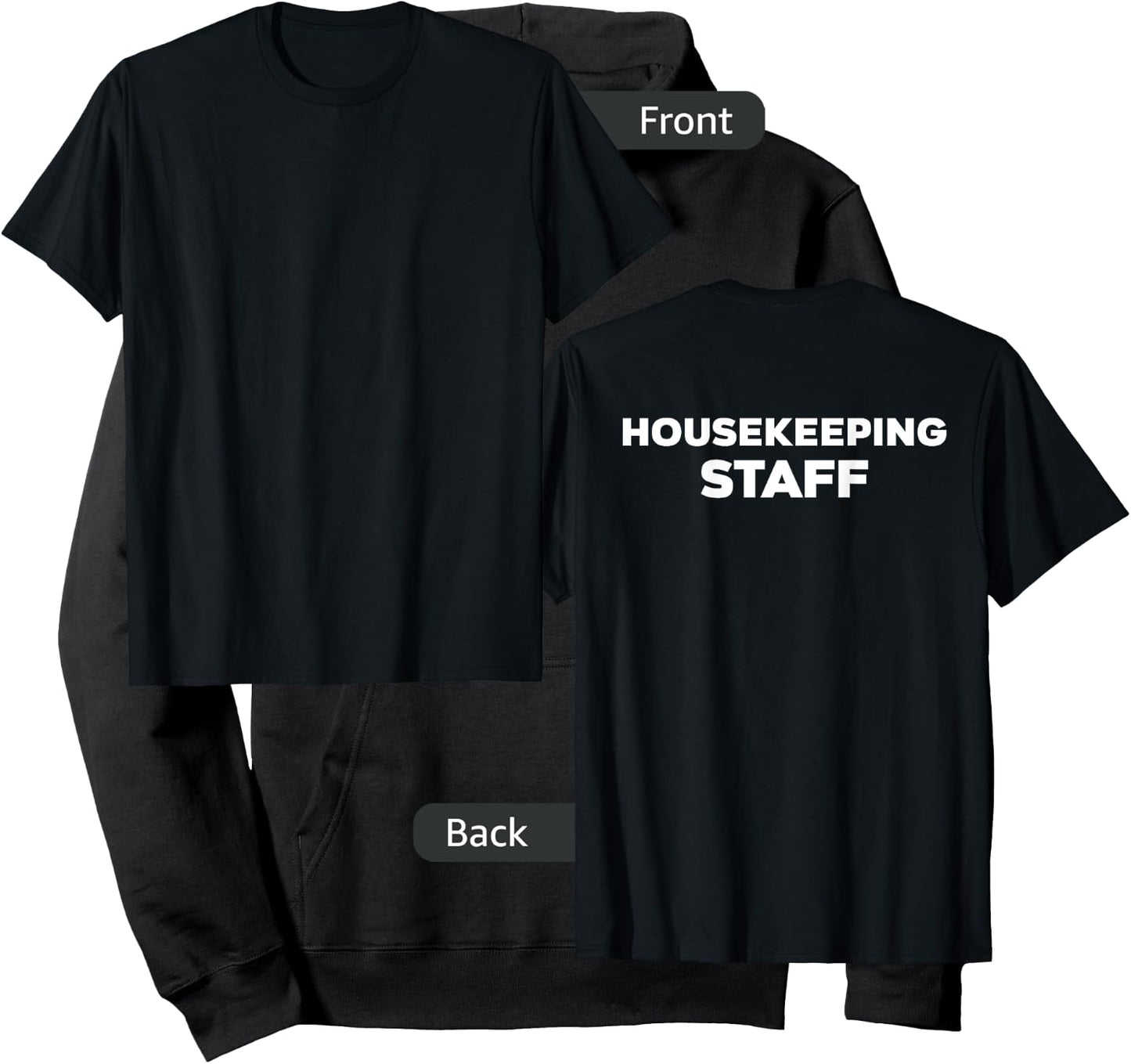 Housekeeping Staff | Back Side Uniform | Costume Hoodie - Hoodie | Black