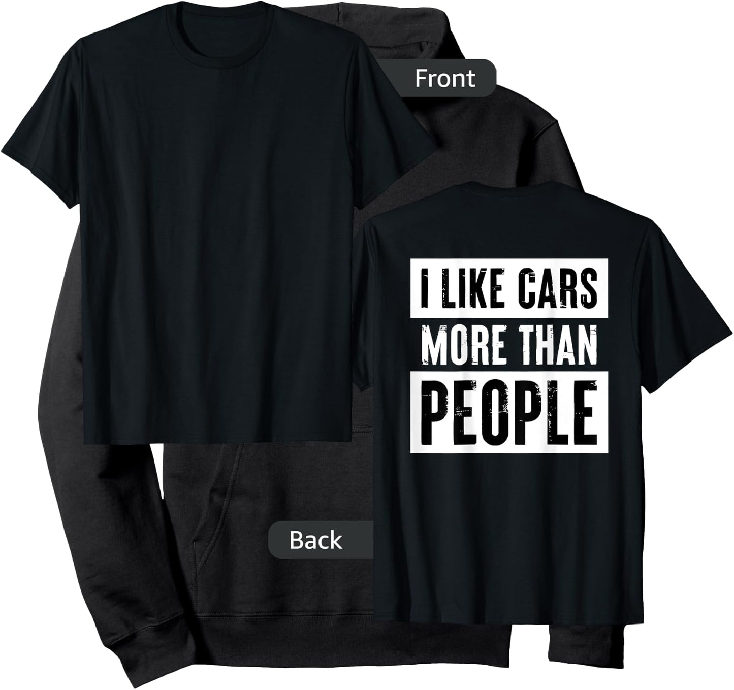 I Like Cars More Than People Hoodie - Hoodie | Black