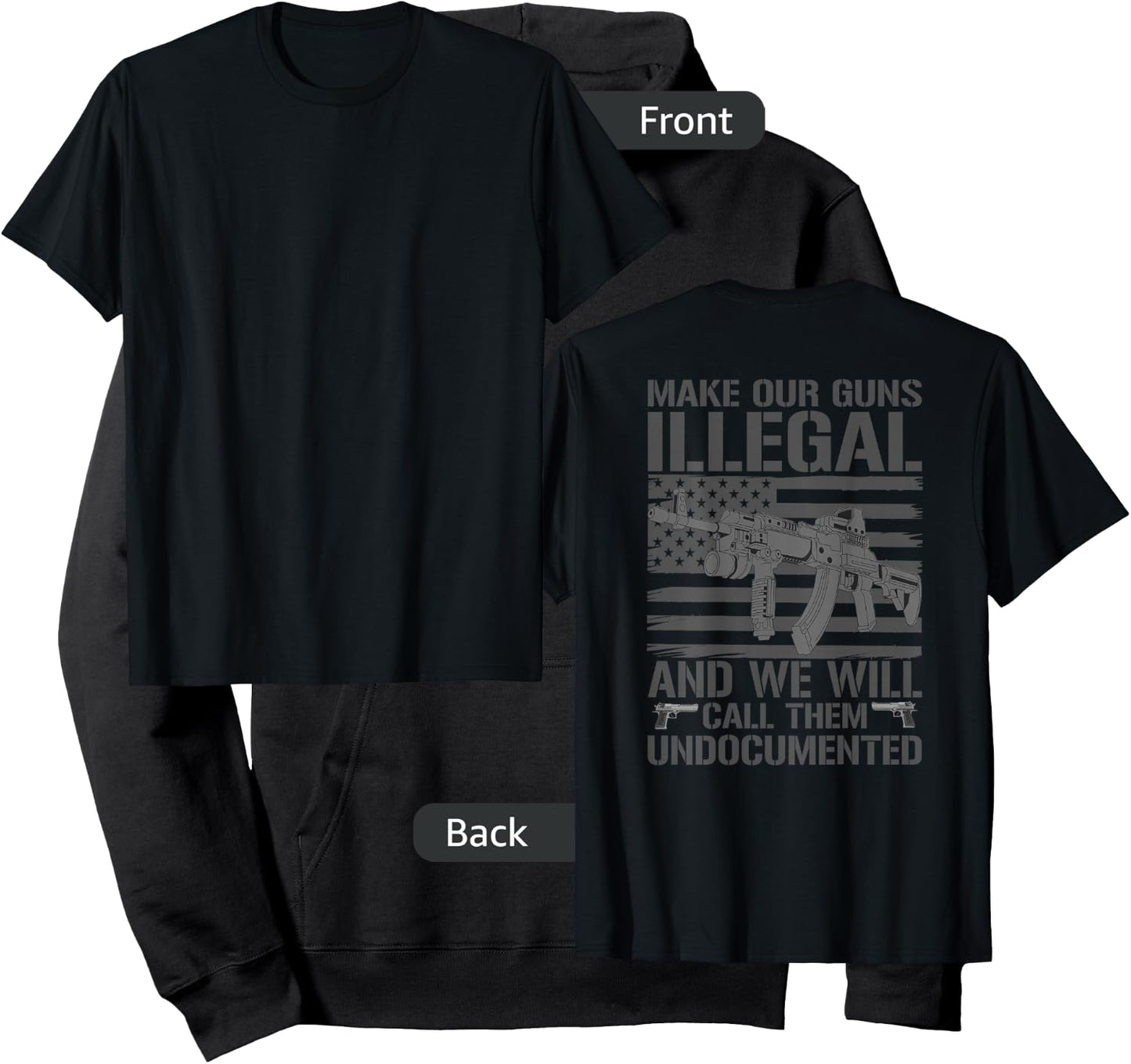 Funny Gun Owner 2nd Amendment Humor Saying (on back) Hoodie - Hoodie | Black