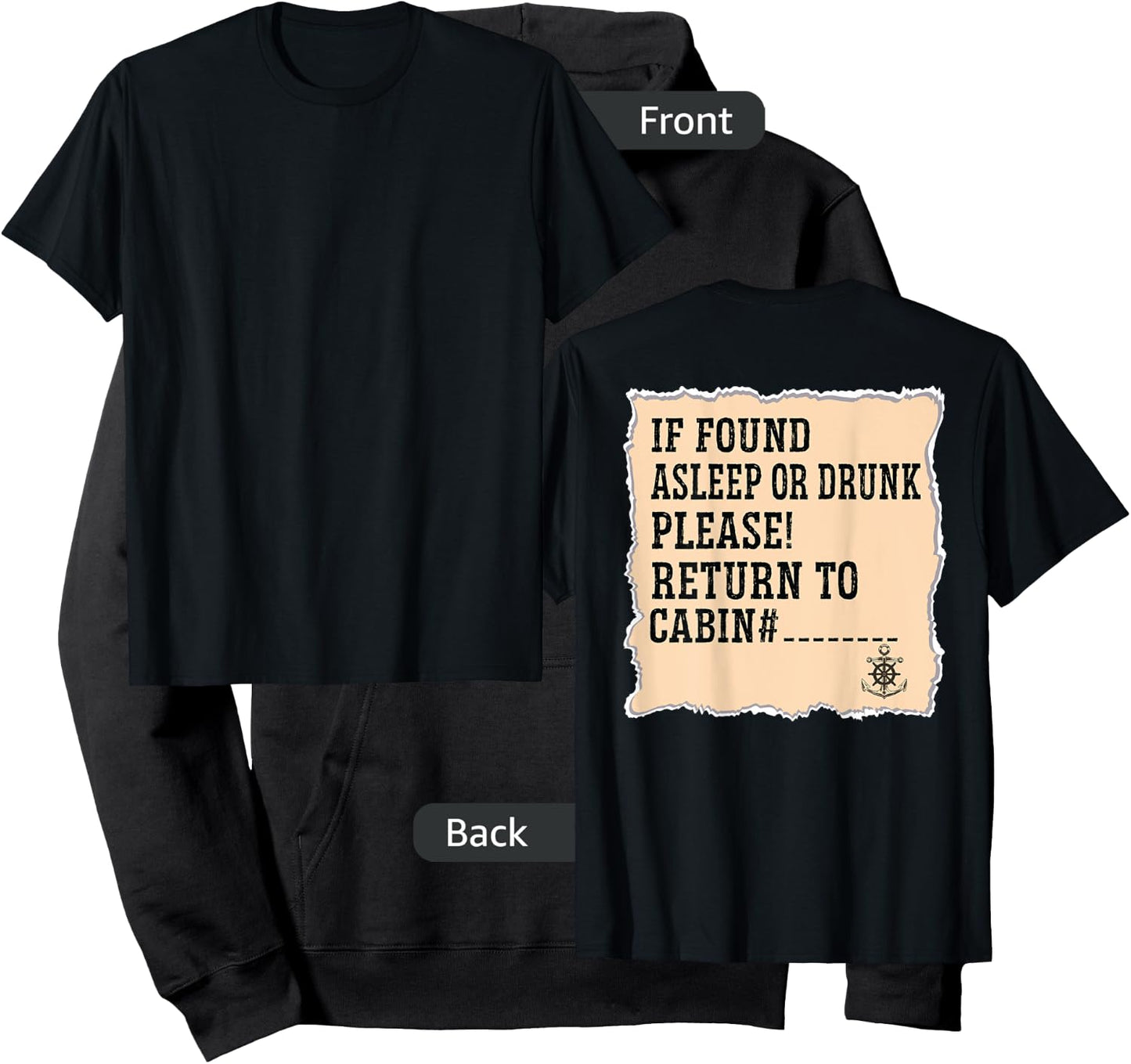 If Found Asleep Or Drunk Please Return To Cabin Cruise Lover Hoodie - Hoodie | Black