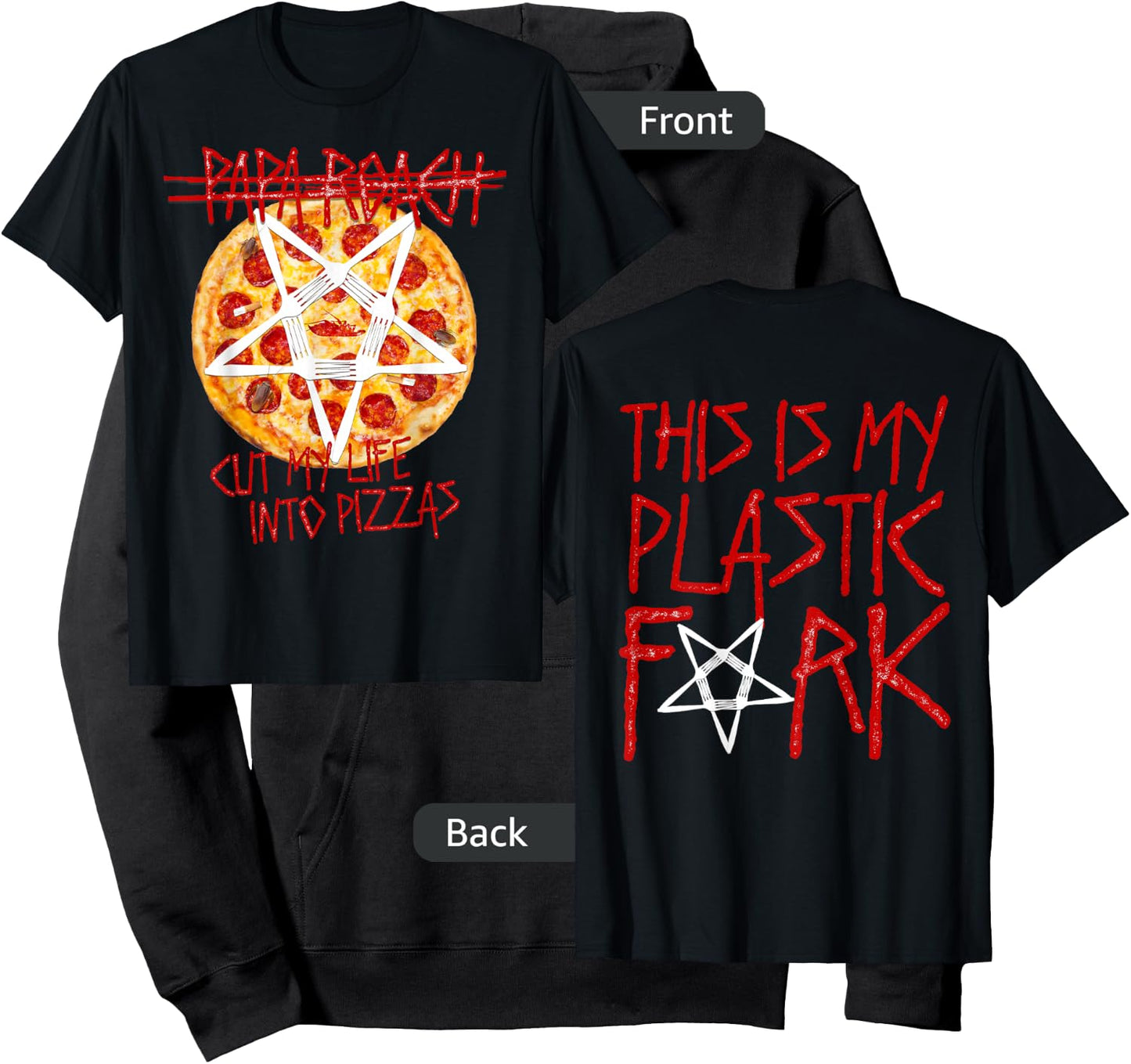 Papa Roach - Official Merchandise -Cut My Life Into Pizzas Hoodie - Hoodie | Black