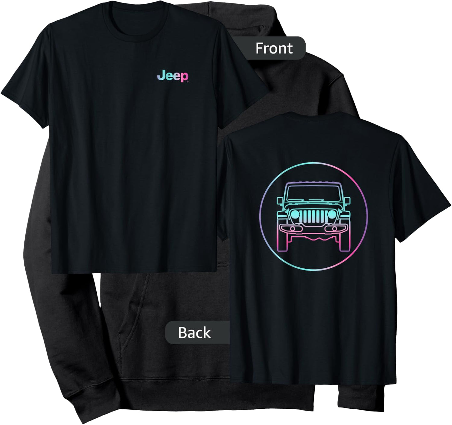 Jeep Rainbow Badge - Officially Licensed Hoodie - Hoodie | Black