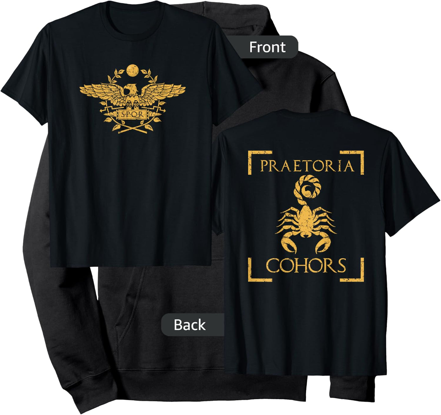 Praetoria Cohors Praetorian Guard Roman Army Back Print Hoodie - Hoodie | Black