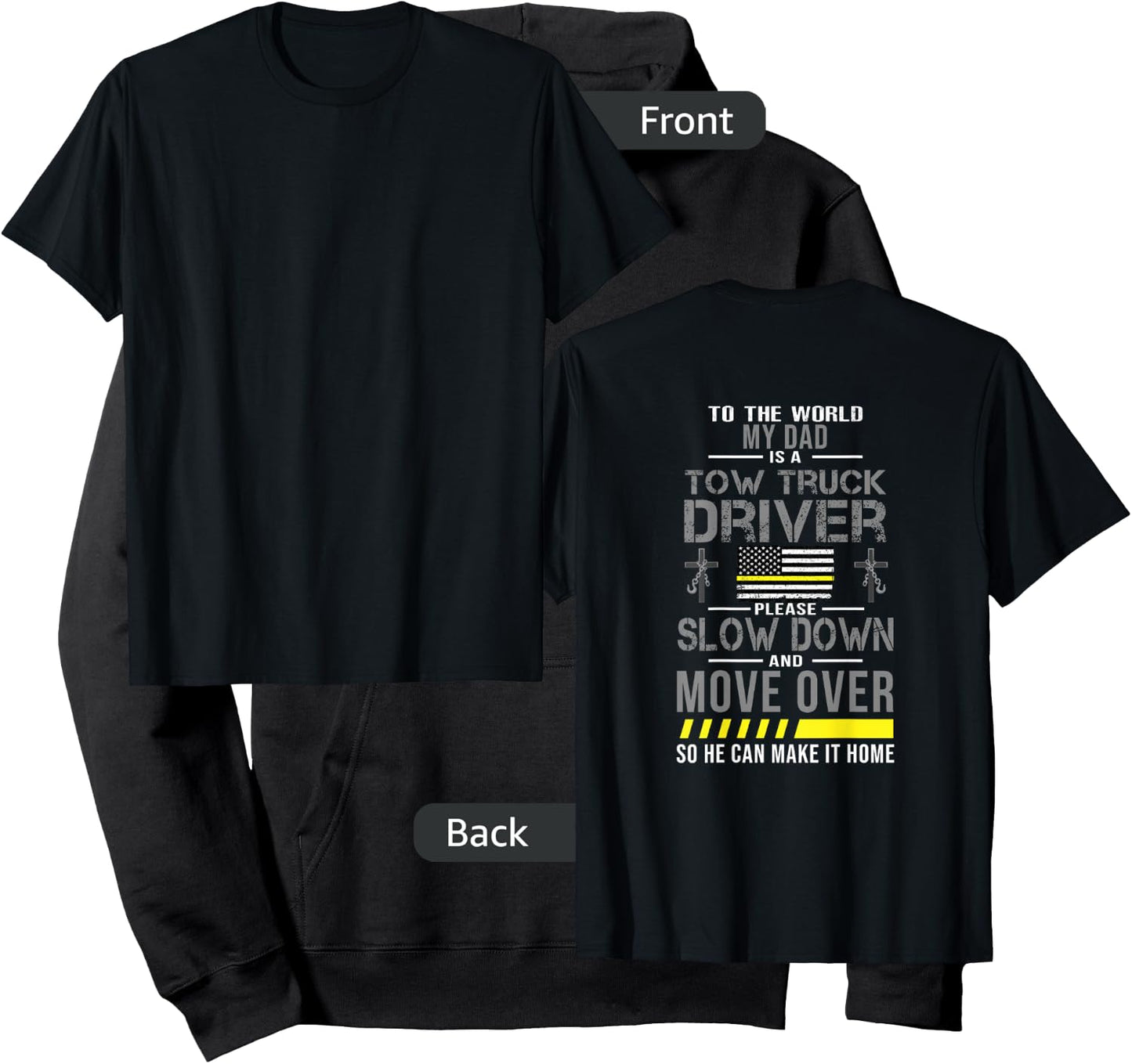 My Dad Is A Tow Truck Operator Hoodie - Hoodie | Black