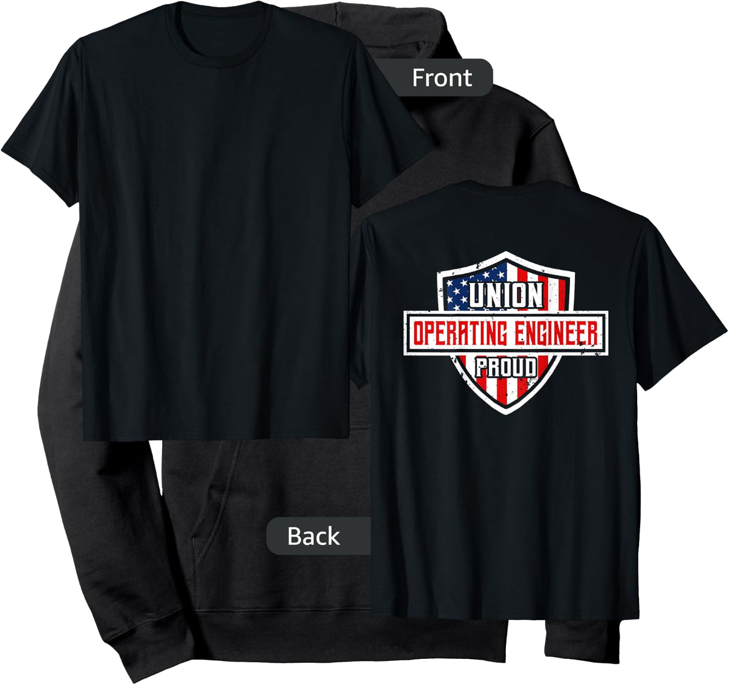 Operating Engineers Design On Back Of Clothing Hoodie - Hoodie | Black