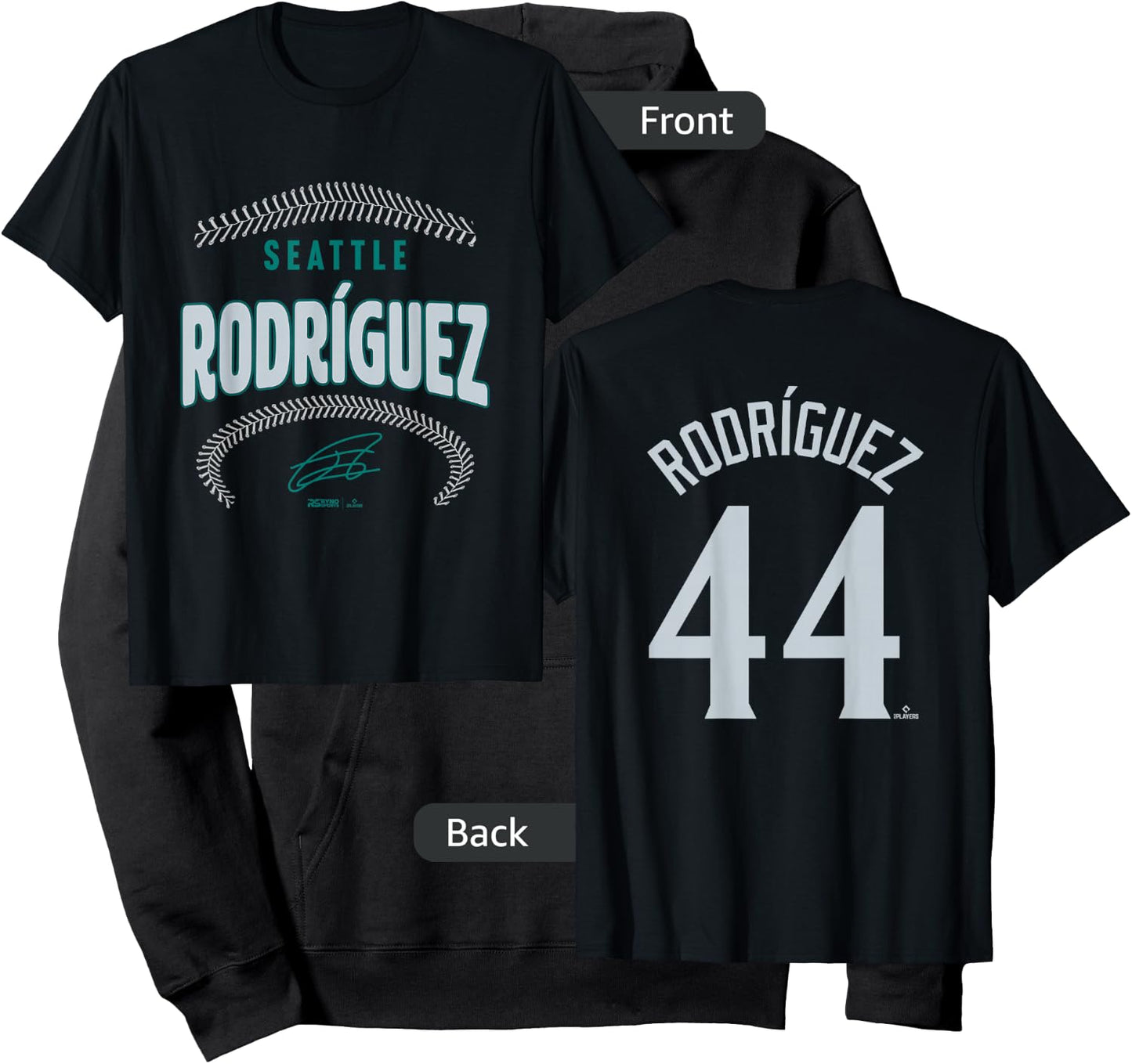 Julio Rodríguez Seattle Baseball Name & Number (Front&Back) Hoodie - Hoodie | Black
