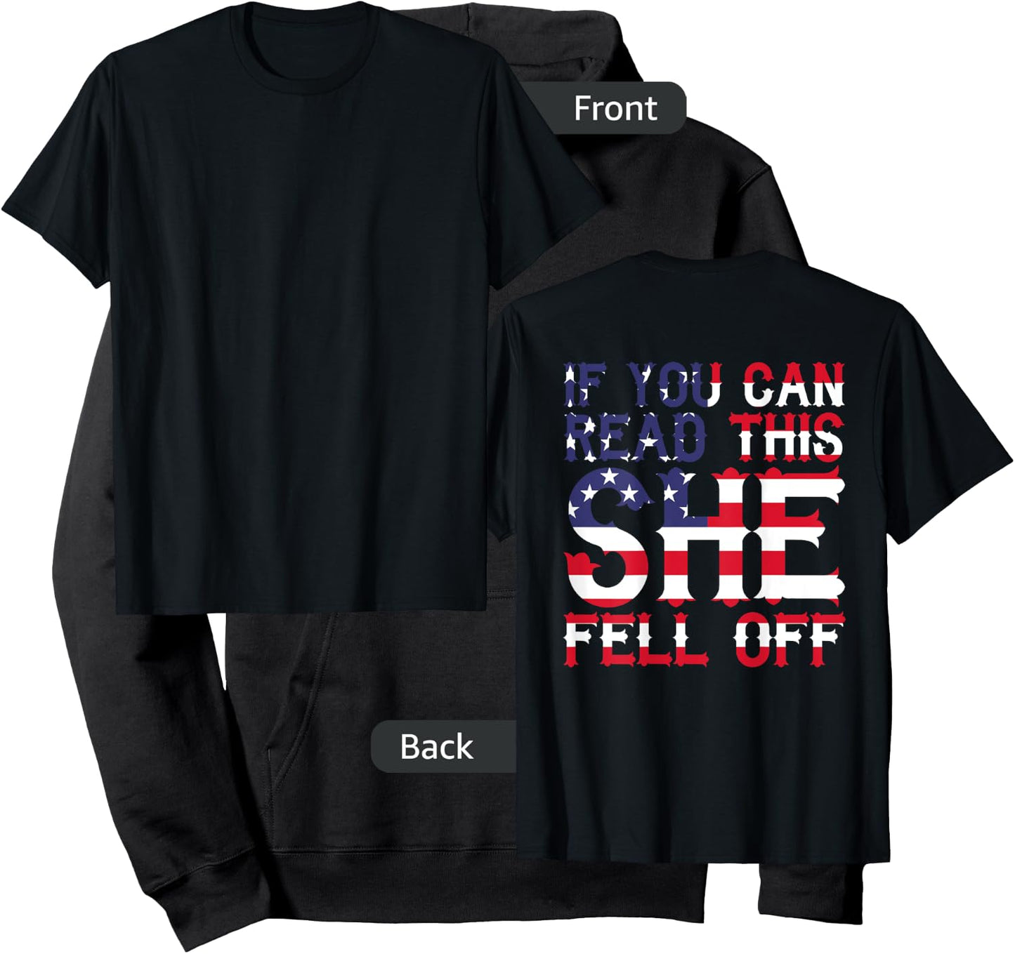 If You Can Read This She Fell Off Funny Motorcycle Hoodie - Hoodie | Black