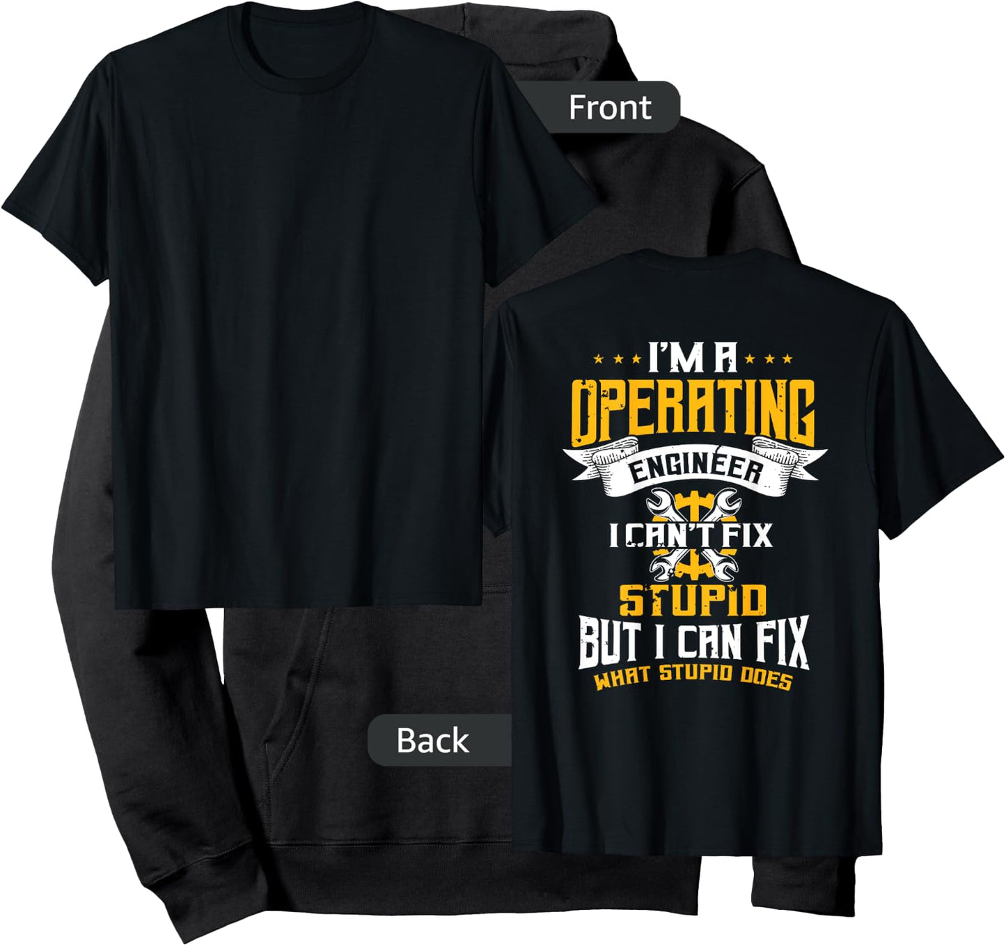 Operating Engineers Design On Back Of Clothing Hoodie - Hoodie | Black