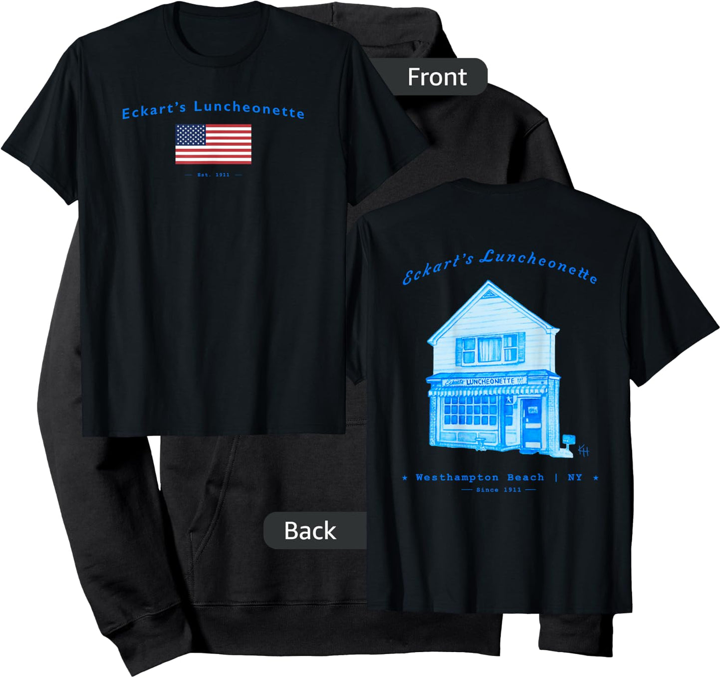 Eckart's Luncheonette Westhampton Beach Hoodie - Hoodie | Black