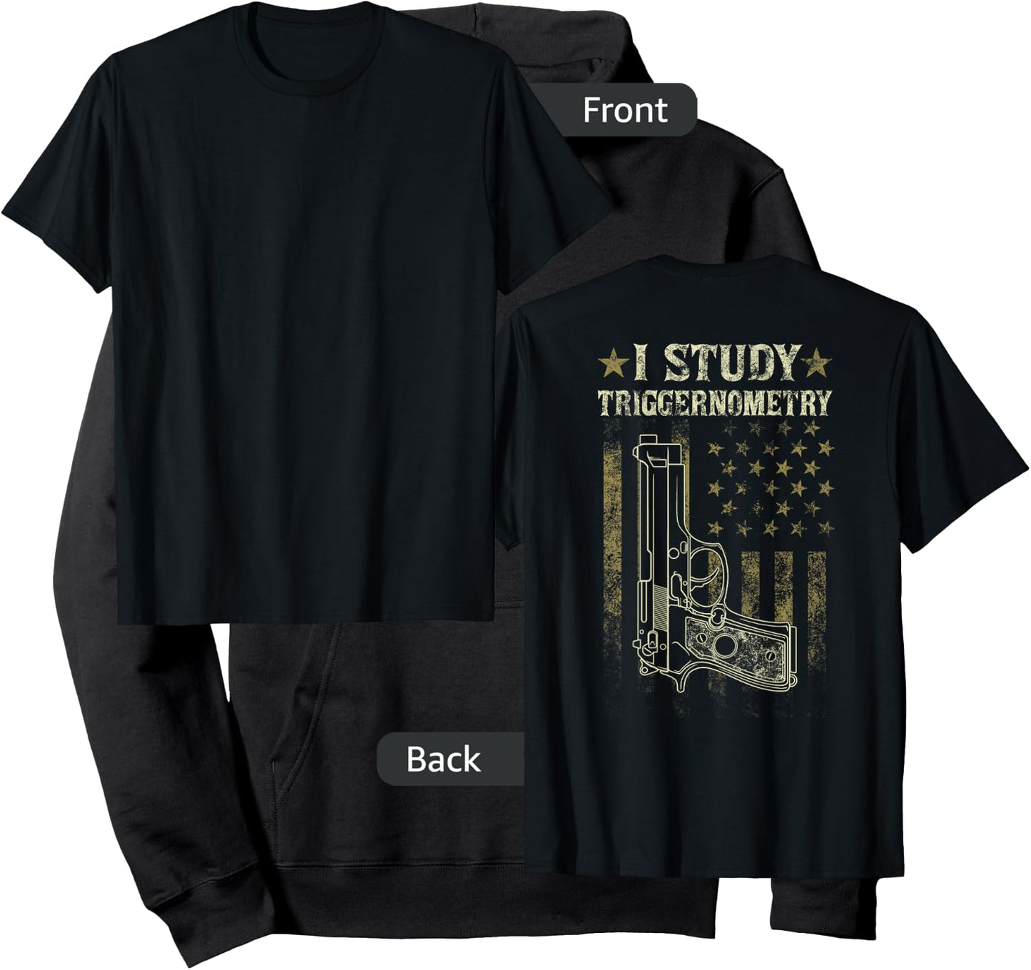 I Study Triggernometry Funny Pro Guns Trigonometry Math Gift Hoodie - Hoodie | Black