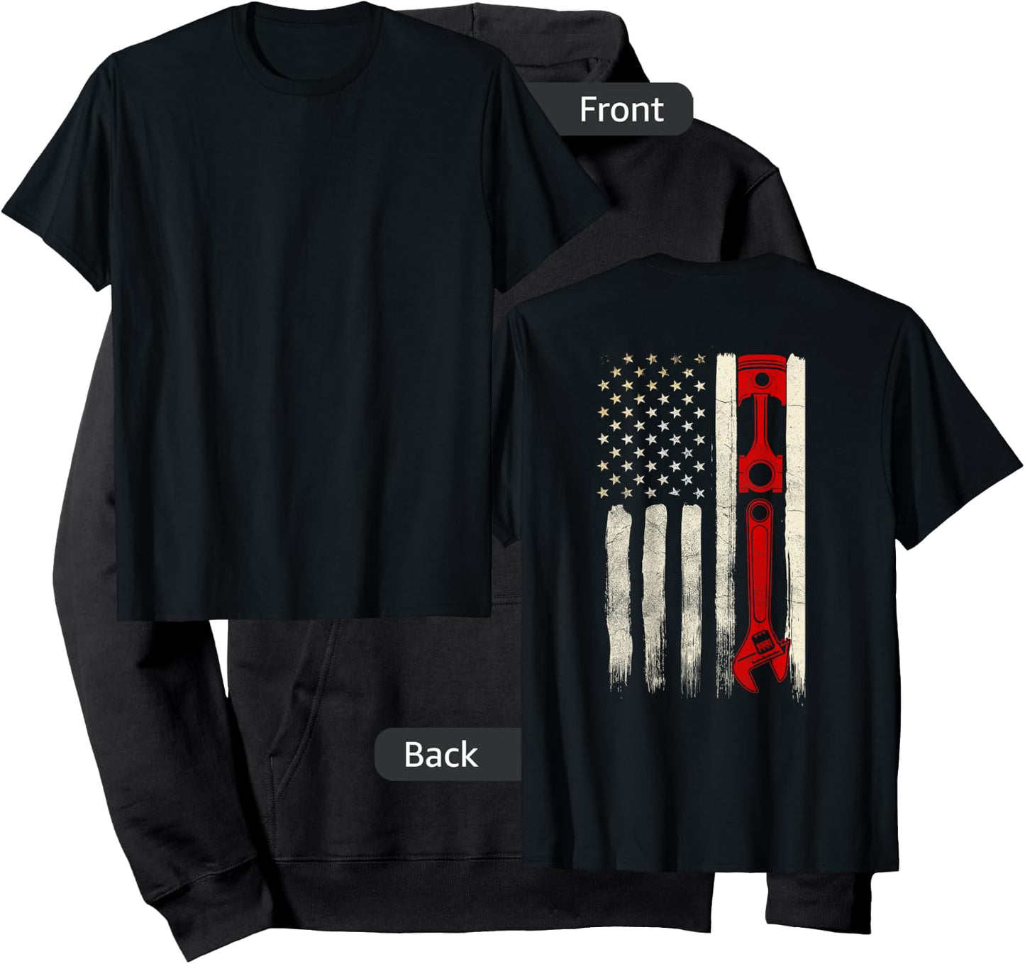 Diesel Mechanic Gifts Design On Back Hoodie - Hoodie | Black