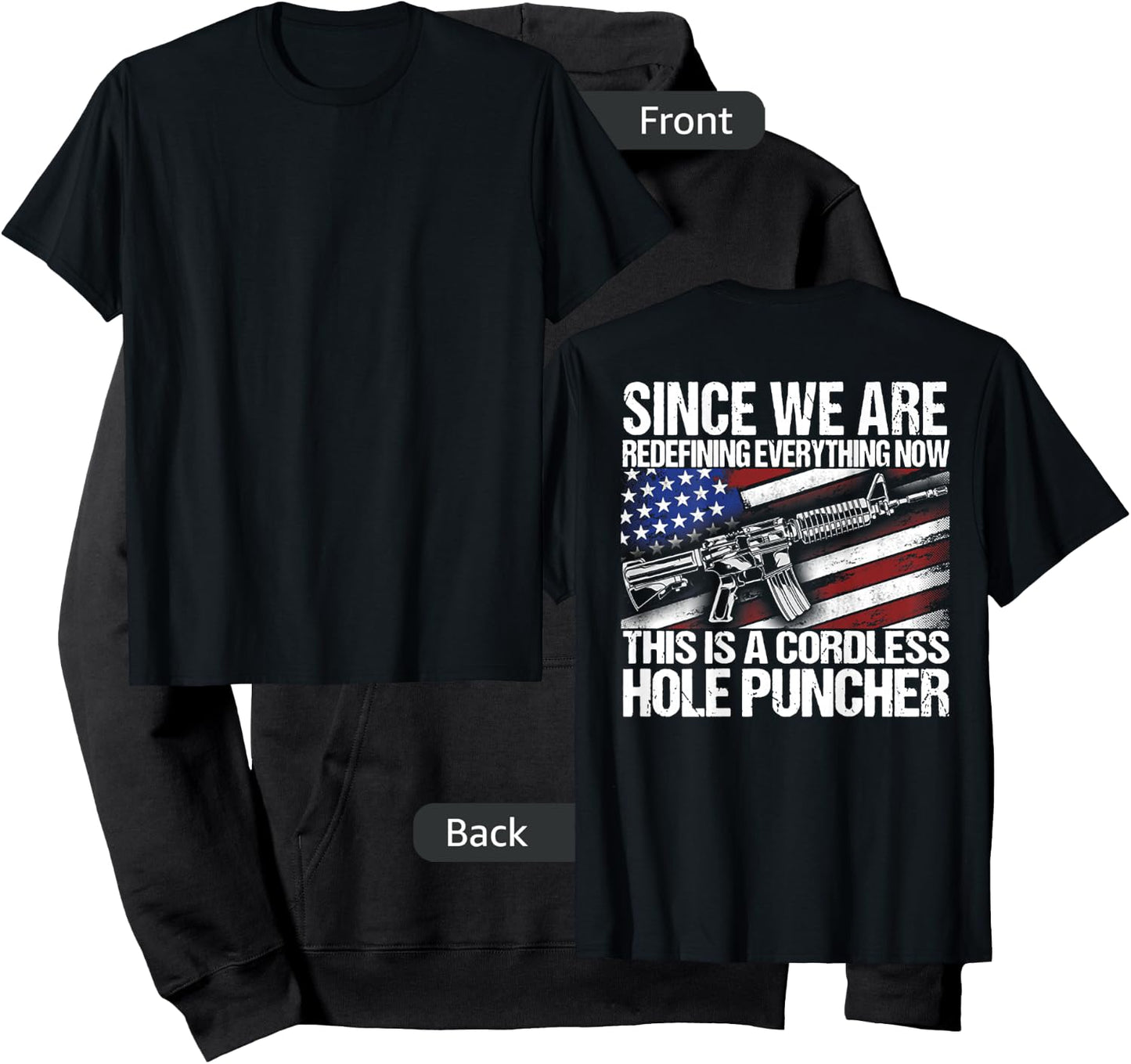Since We Are Redefining Everything Flag Veteran (on back) Hoodie - Hoodie | Black