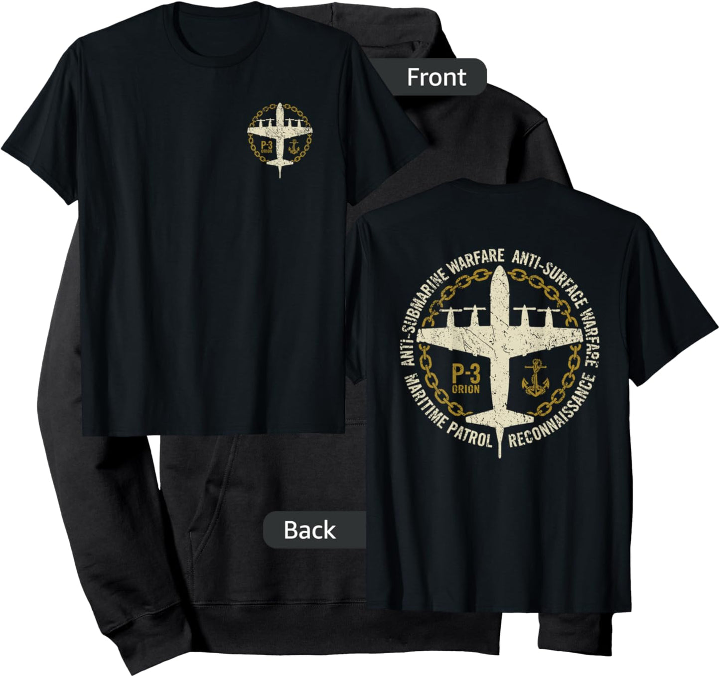 P-3 Orion Anti-Submarine Warfare Patrol Military Aircraft Hoodie - Hoodie | Black