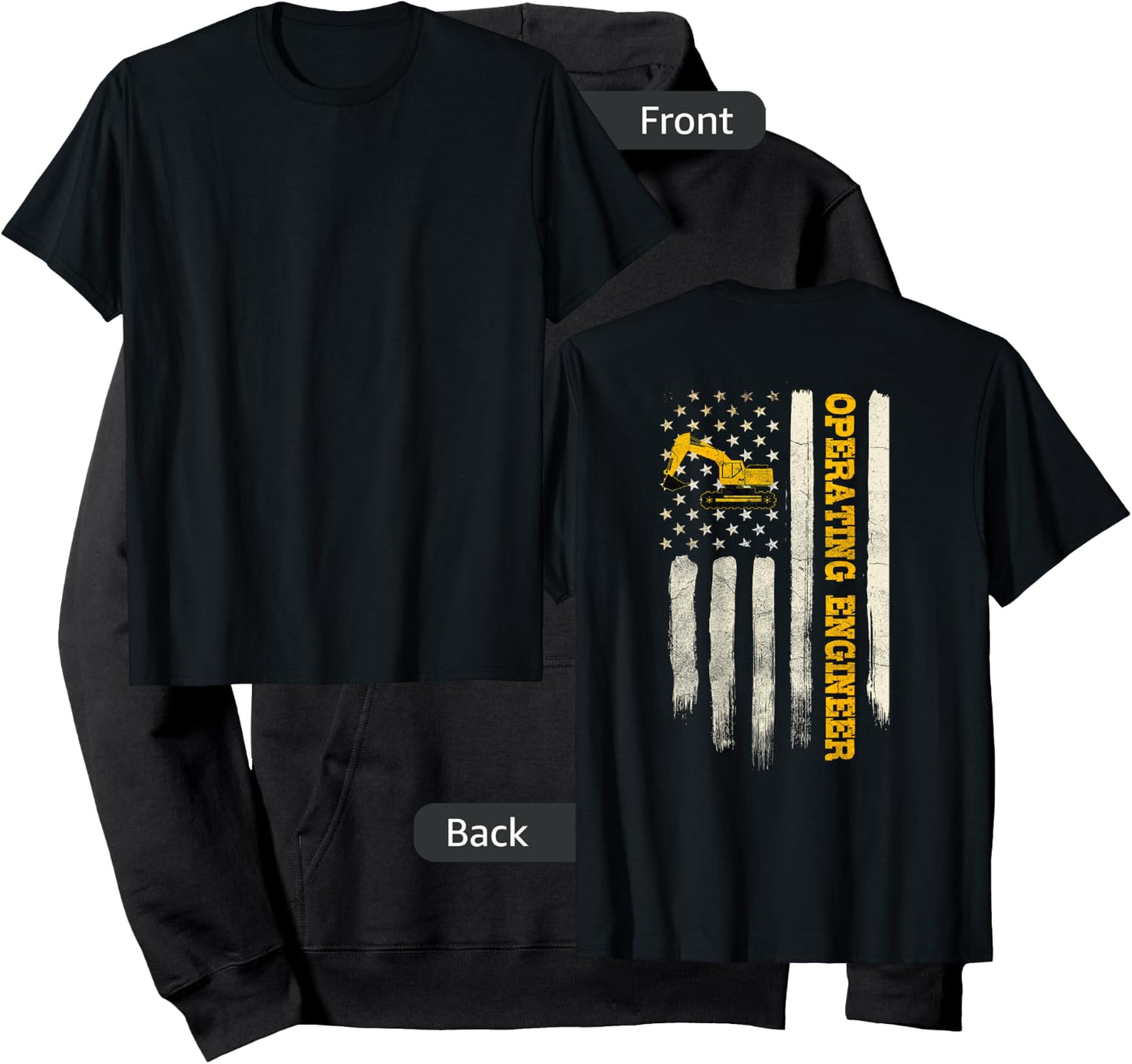 Operating Engineers Design On Back Of Clothing Hoodie - Hoodie | Black