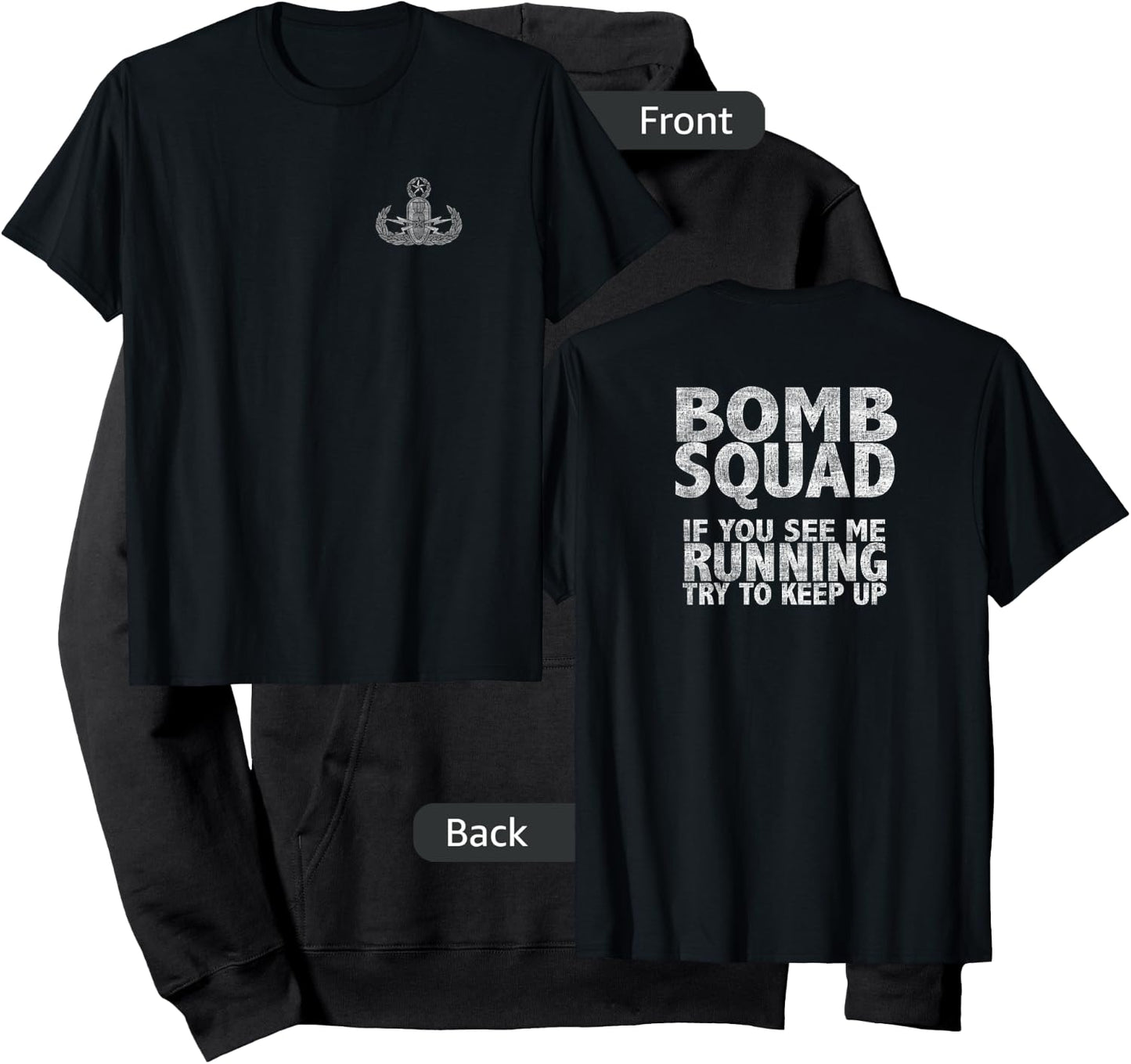 Bomb Squad If You See Me Running EOD Hoodie - Hoodie | Black