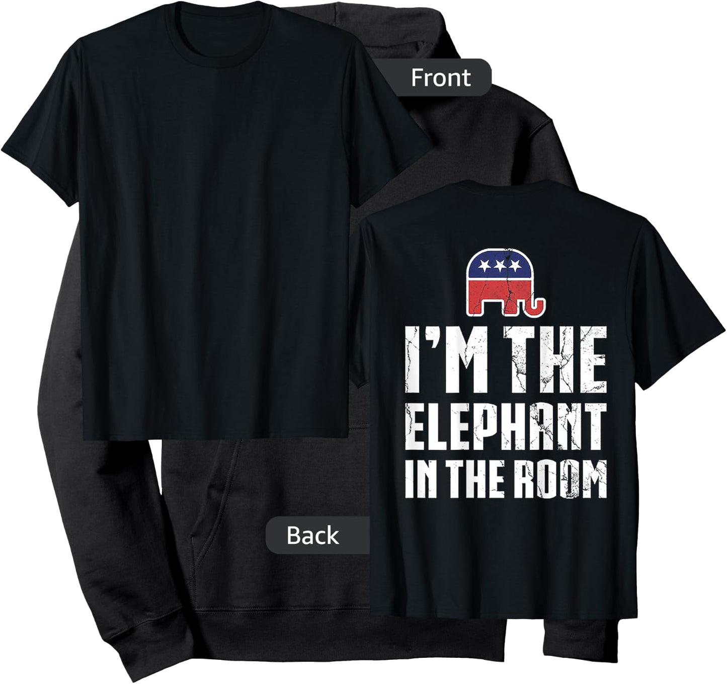 I'm The Elephant In The Room (on back) Hoodie - Hoodie | Black