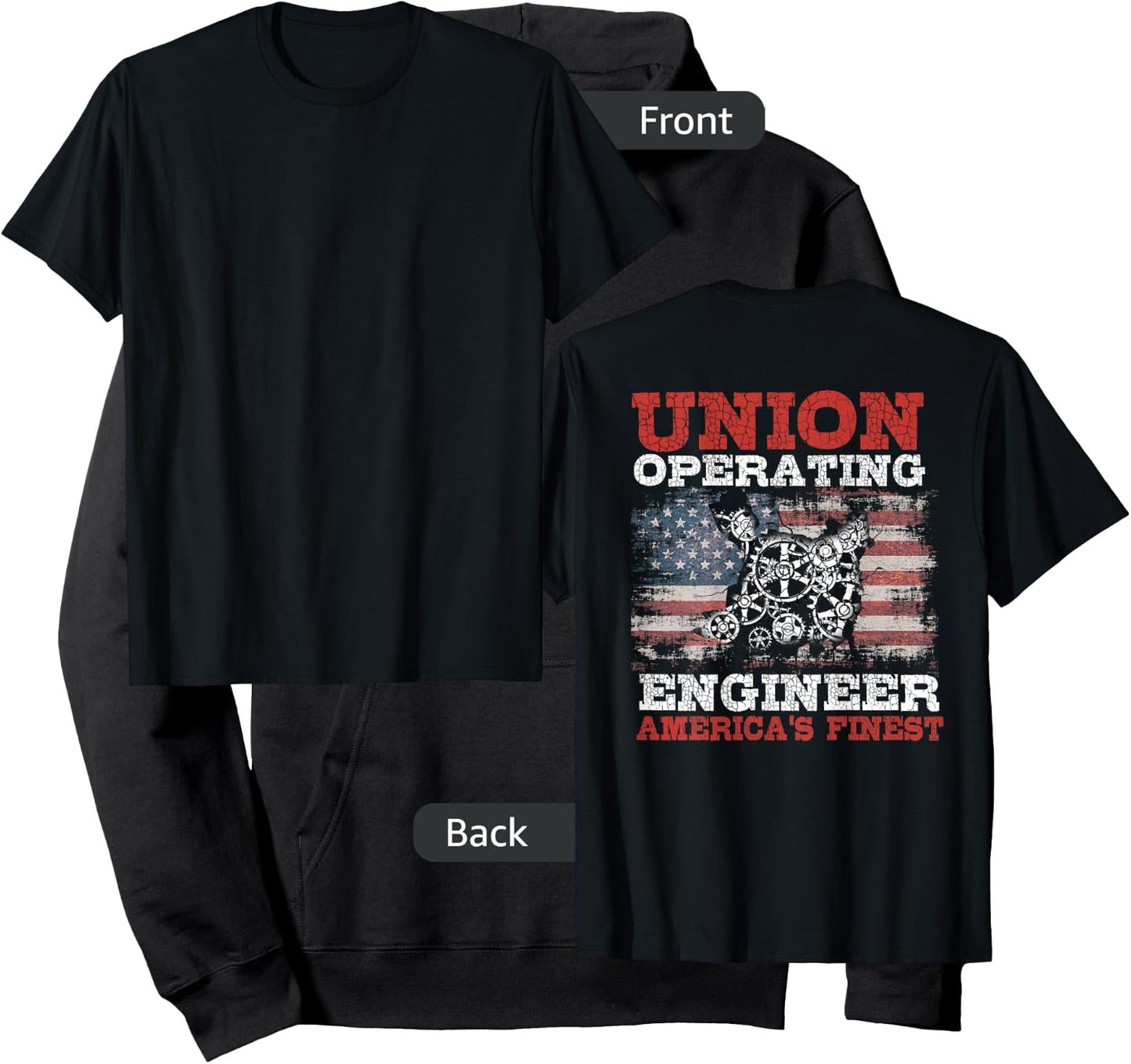Operating Engineers Design On Back Of Clothing Hoodie - Hoodie | Black