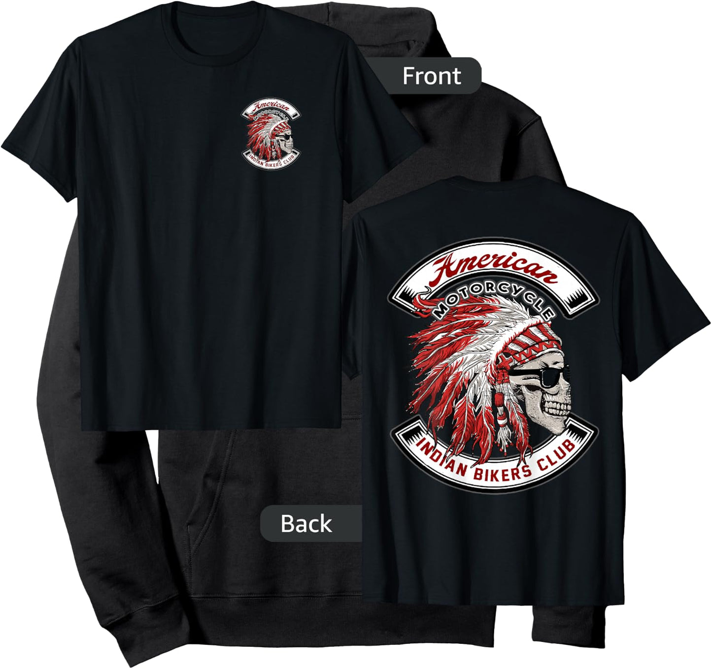American Motorcycle Indian Bikers Club Motorcycle Biker Bike Small Hoodie - Hoodie | Black
