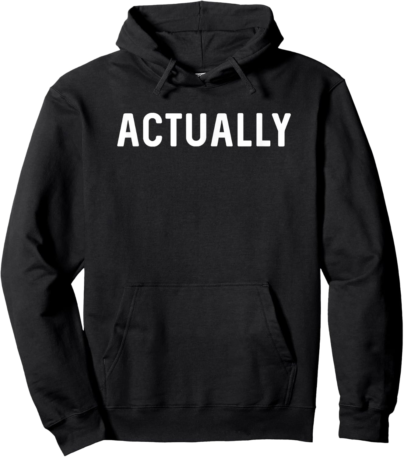 Actually Men's Black Letter Print Hoodie - Hoodie | Black
