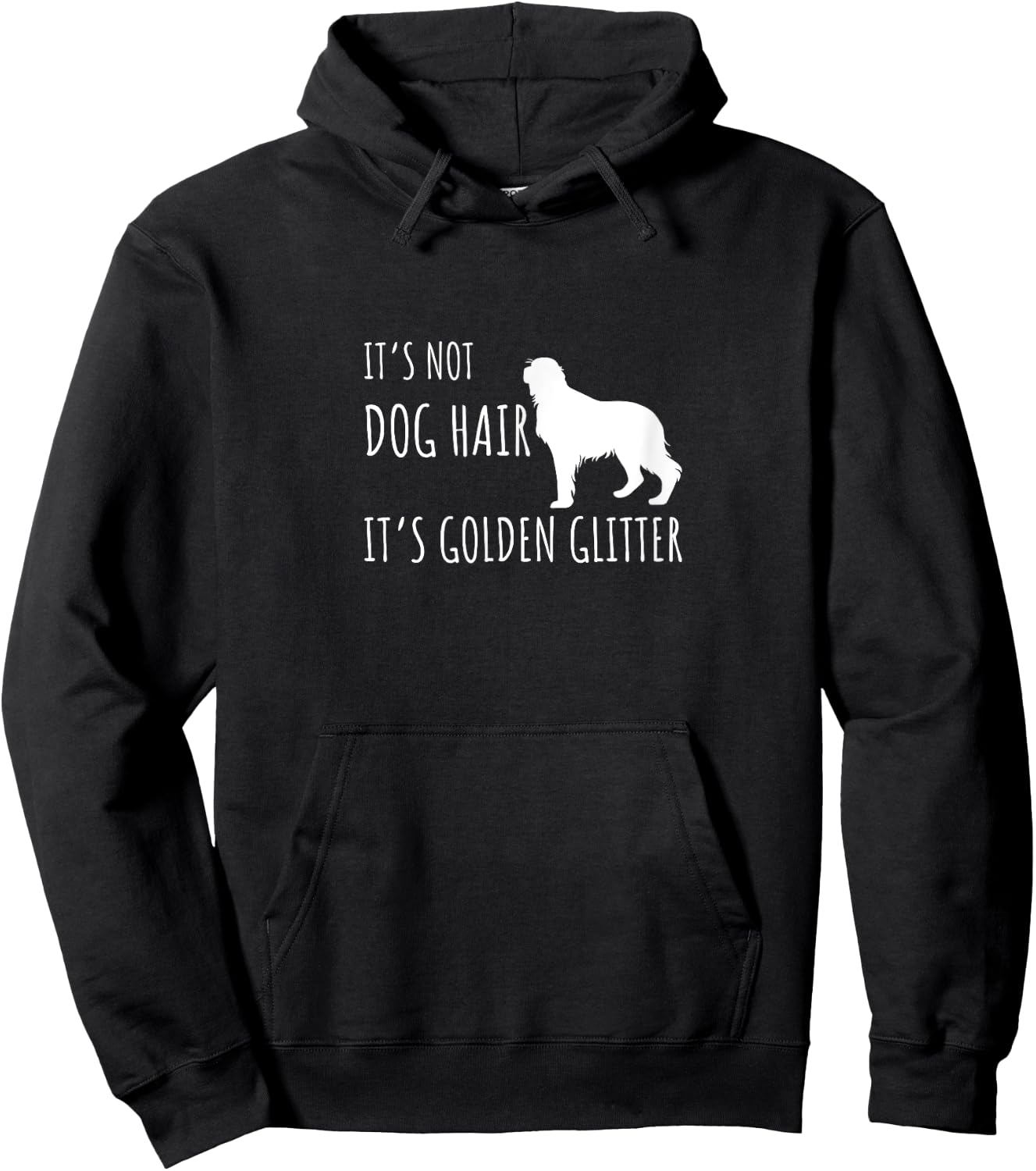 It's not Dog Hair it's Golden Gliter Dog lover Hoodie - Hoodie | Black