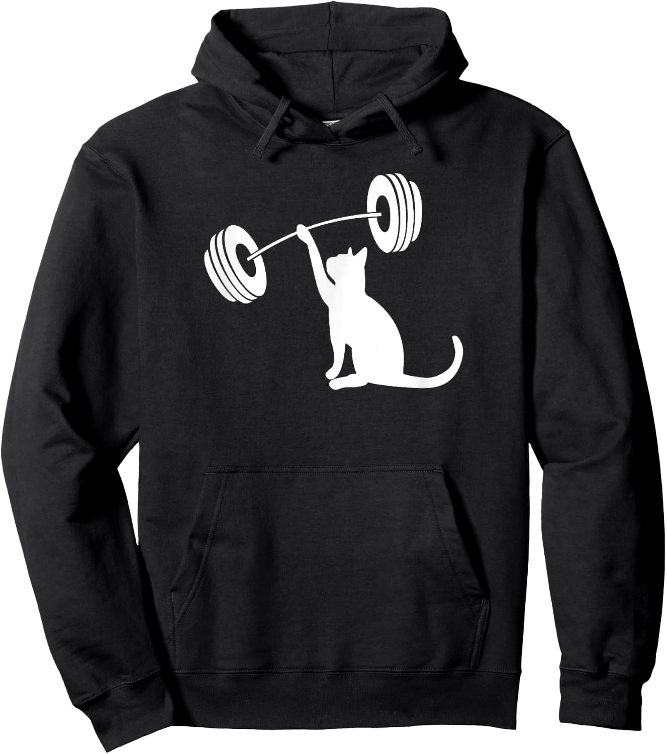 Funny Fitness Weight Strength Gym Cat Lifting Women Hoodie - Hoodie | Black