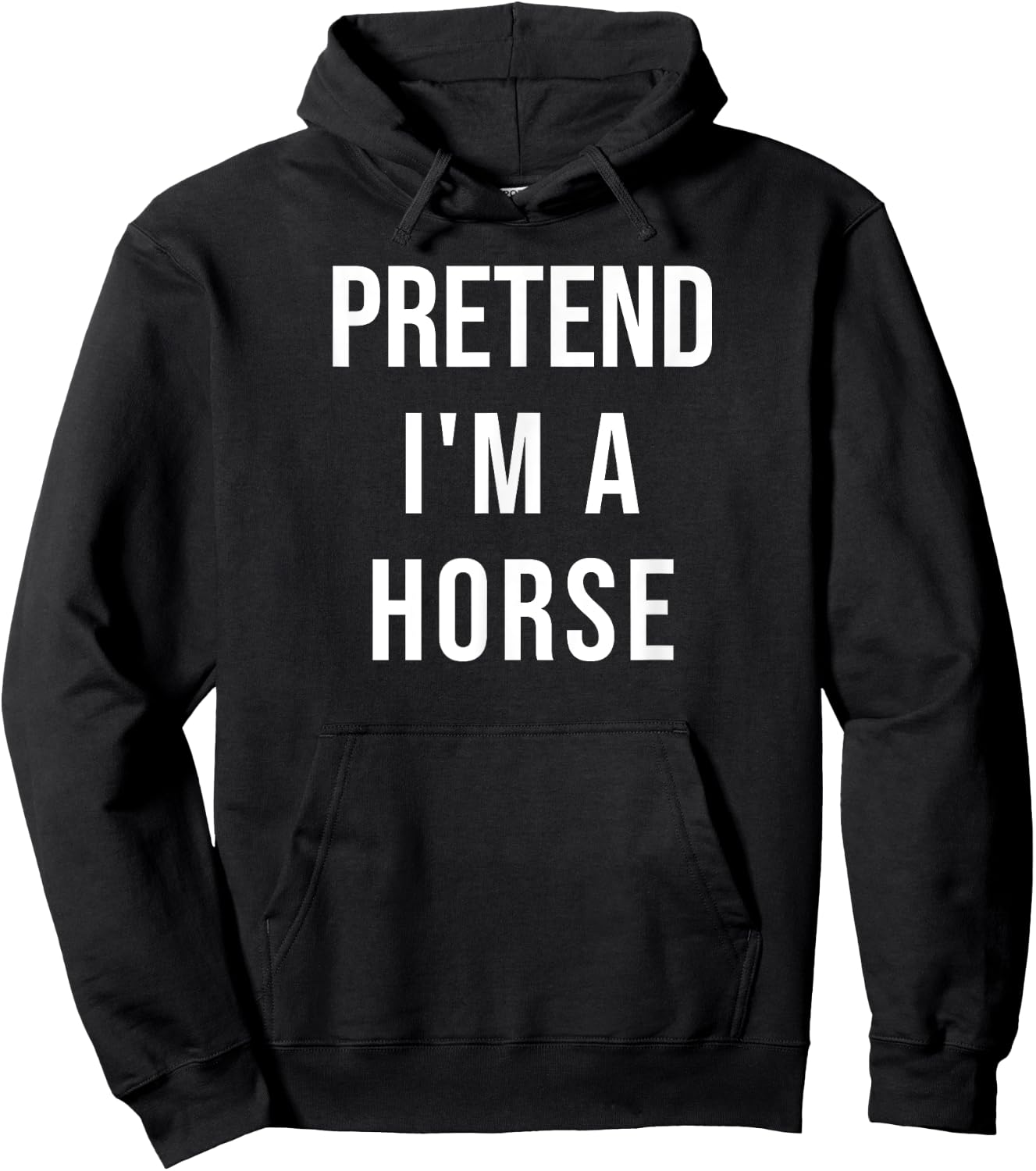 Lazy Halloween Pretend I'm A Horse Costume Funny Party Hoodie - Hoodie | Black