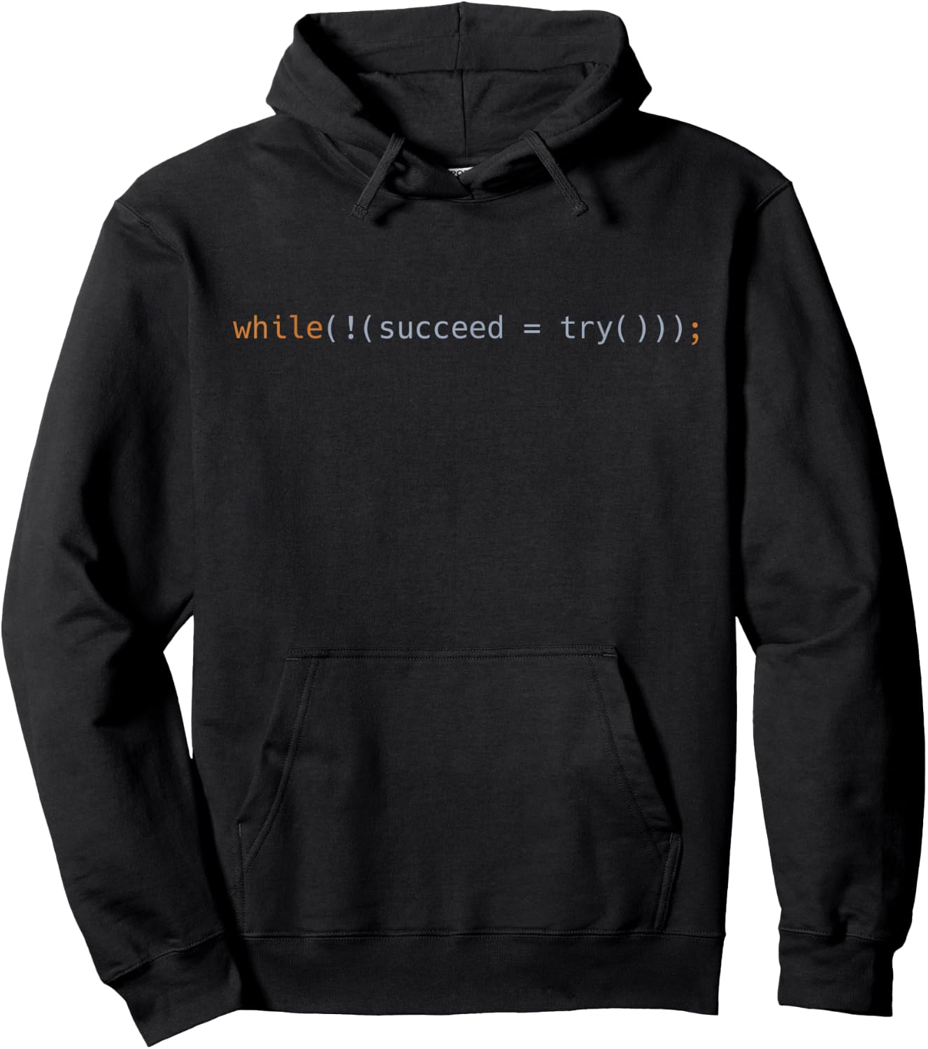 While Succeed Try Code Funny Programming Coding Gift Black Hoodie - Hoodie | Black