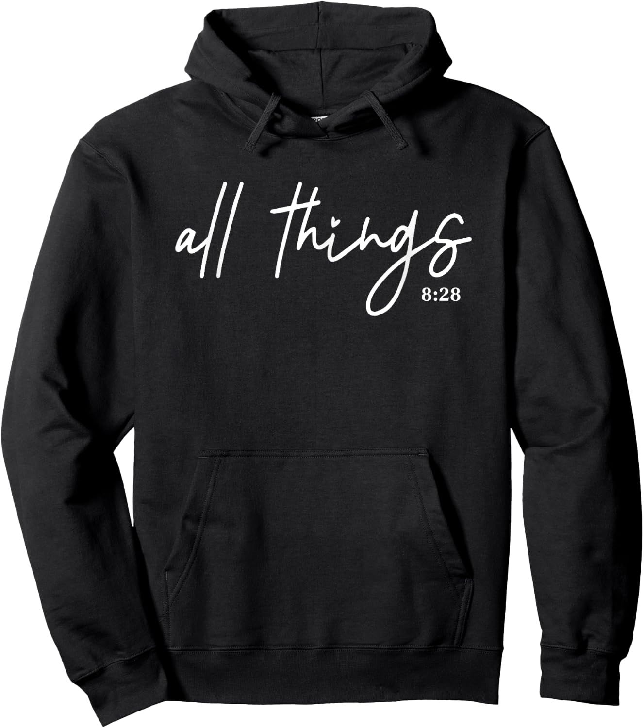 Christian Bible Verse Romans All things Faith Religious Hoodie - Hoodie | Black
