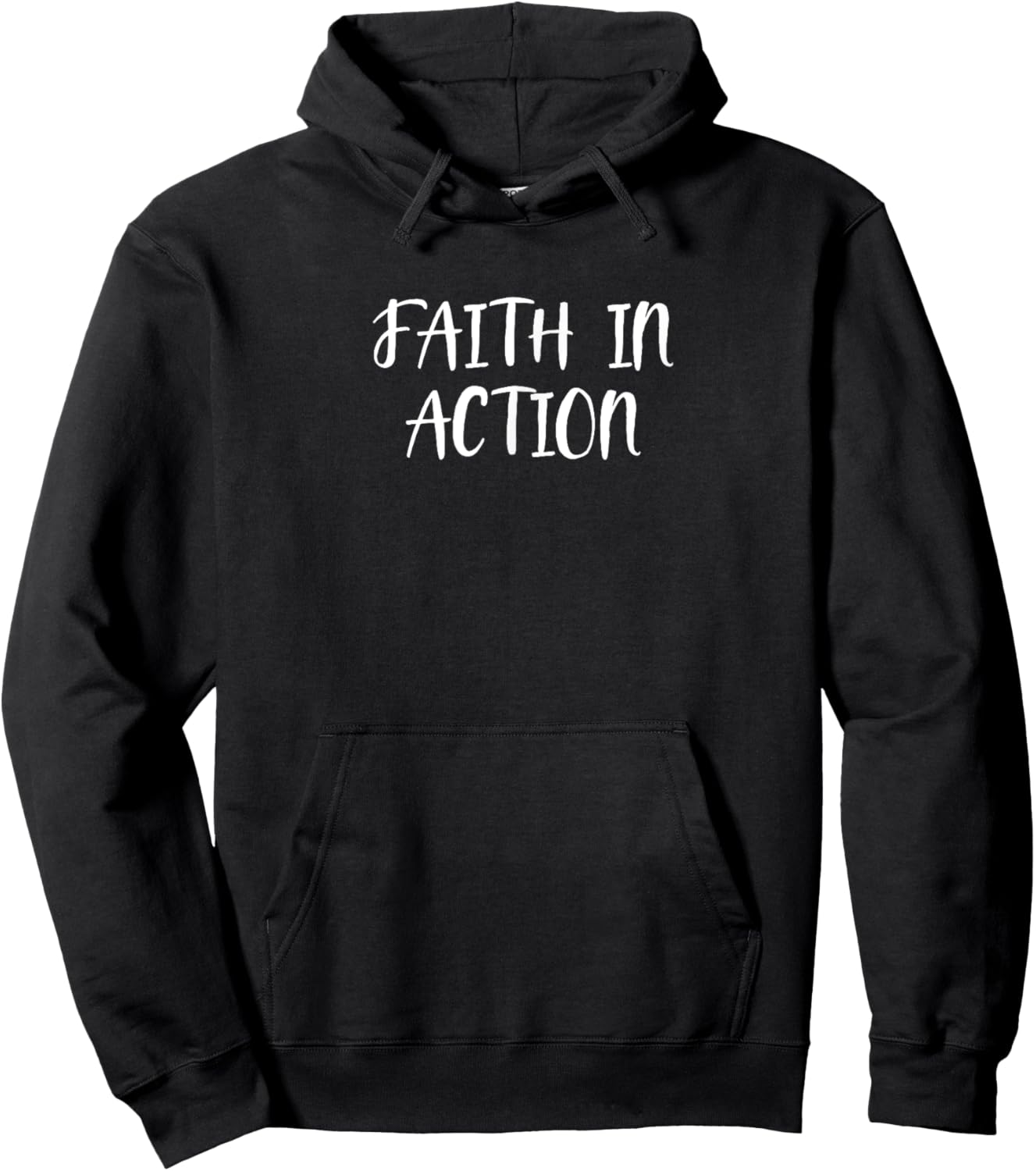 Faith in Action - Christian Humor Design Hoodie - Hoodie | Black