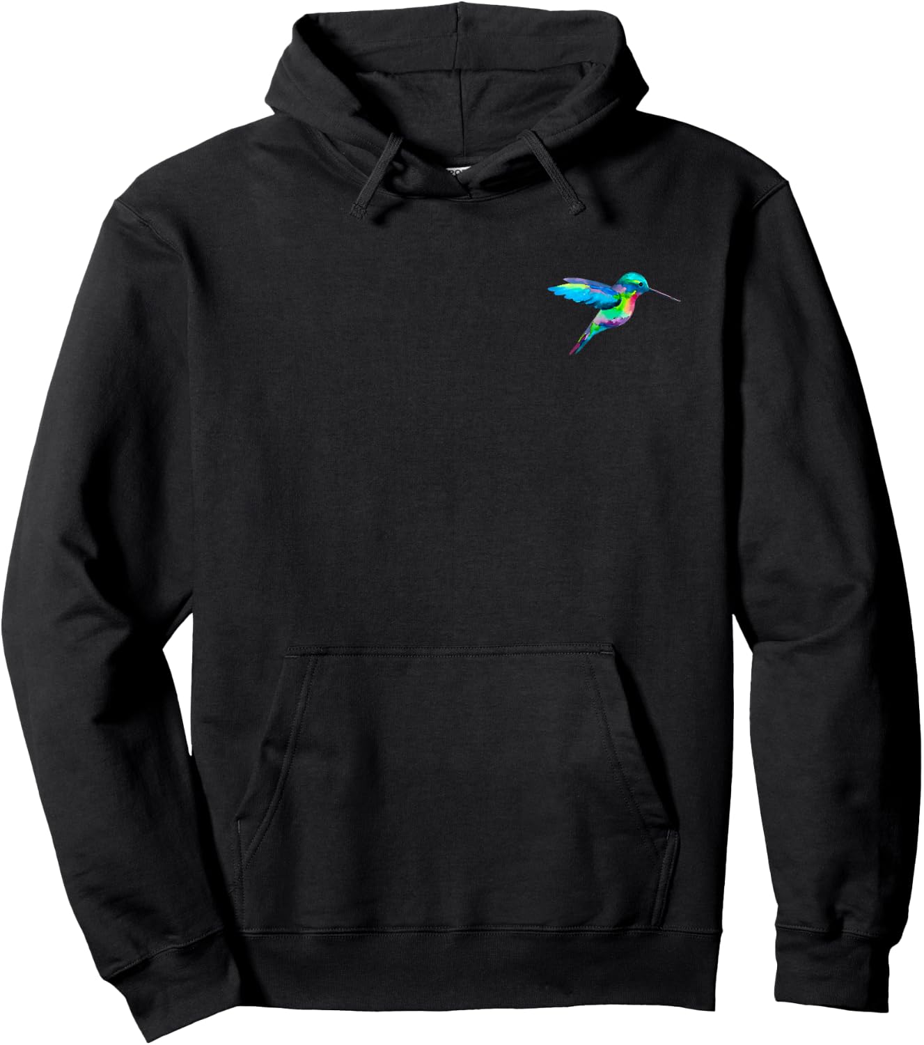 Hummingbird in pocket - Watercolor hummingbird gift Hoodie - Hoodie | Black