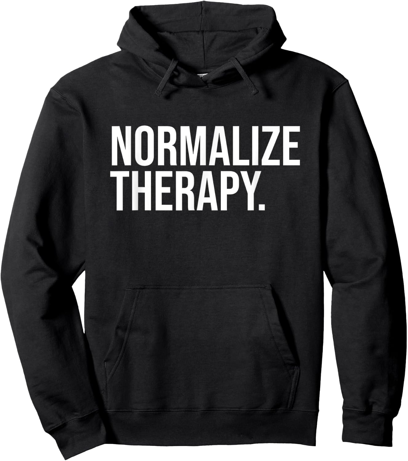 Normalize Therapy Statement Mental Health Active Heathcare Hoodie - Hoodie | Black