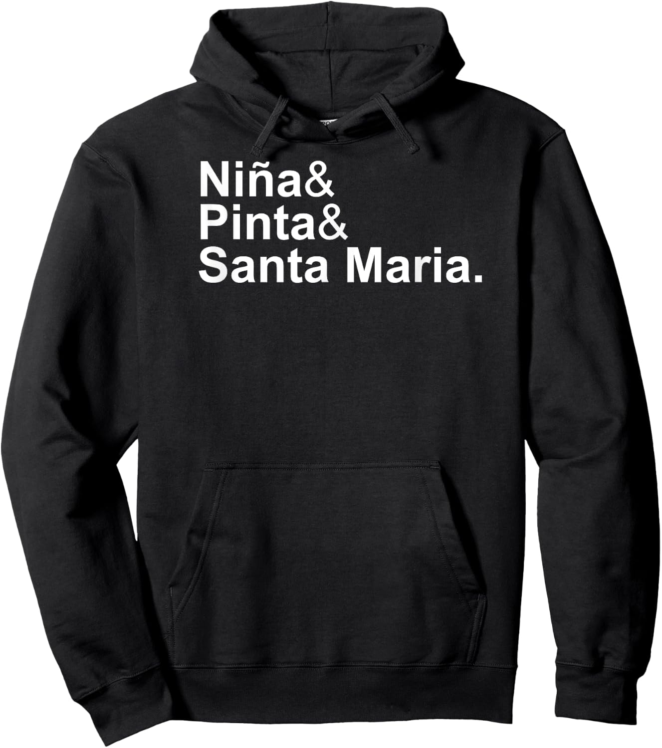 "Niña & Pinta & Santa Maria" Christopher Columbus Day Ships Hoodie - Hoodie | Black