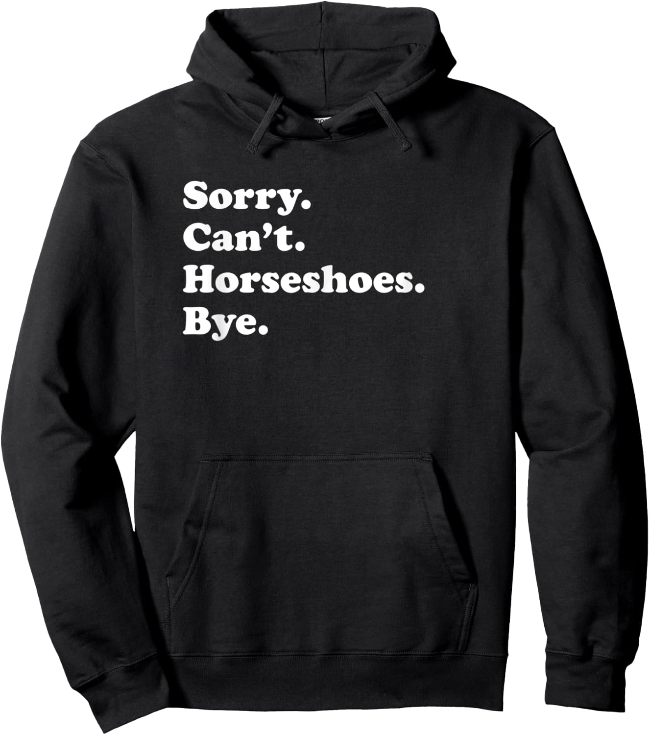 Men Women Boys or Girls Funny Horseshoes Hoodie - Hoodie | Black